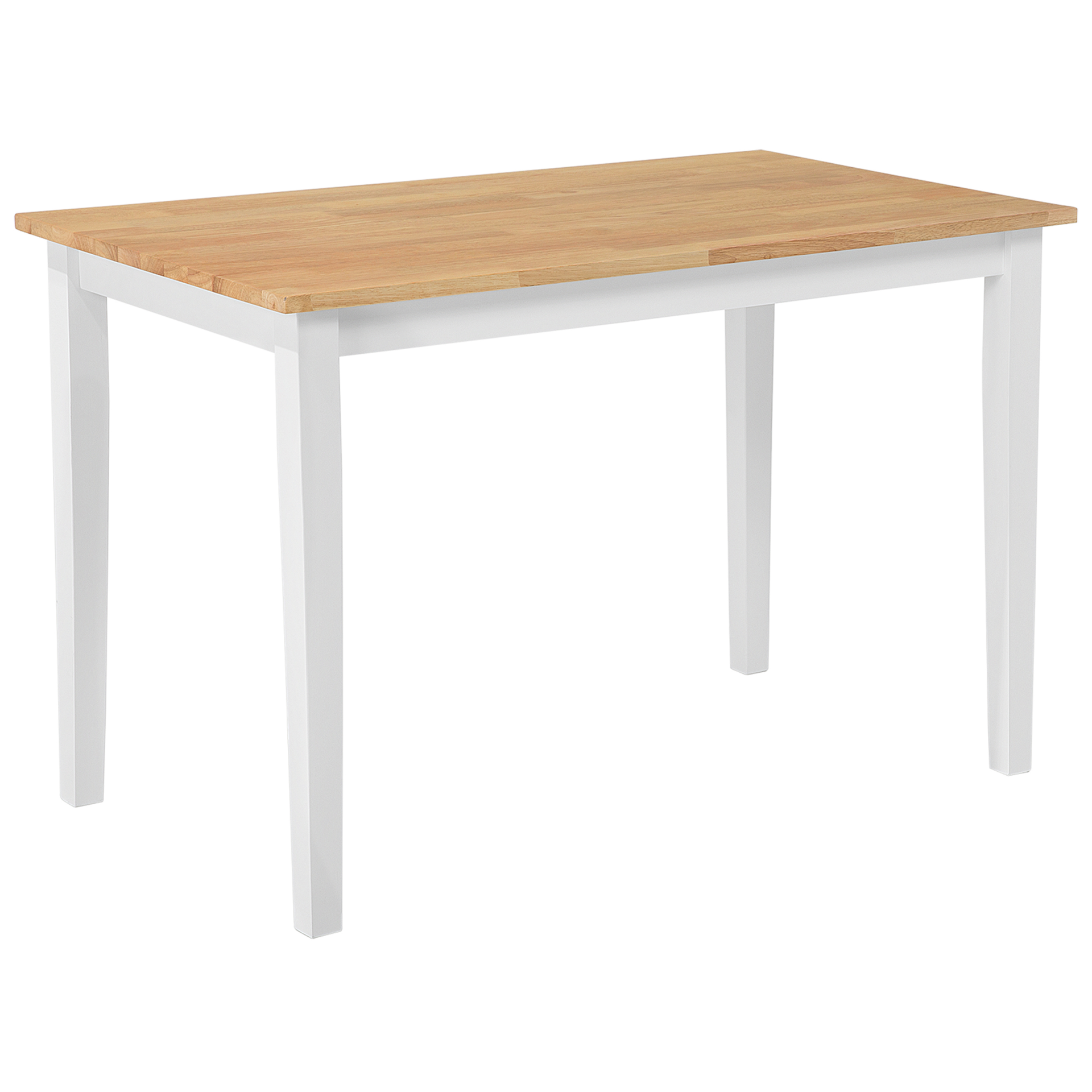 Beliani Stół do jadalni drewniany biały 120 x 75 cm HOUSTON