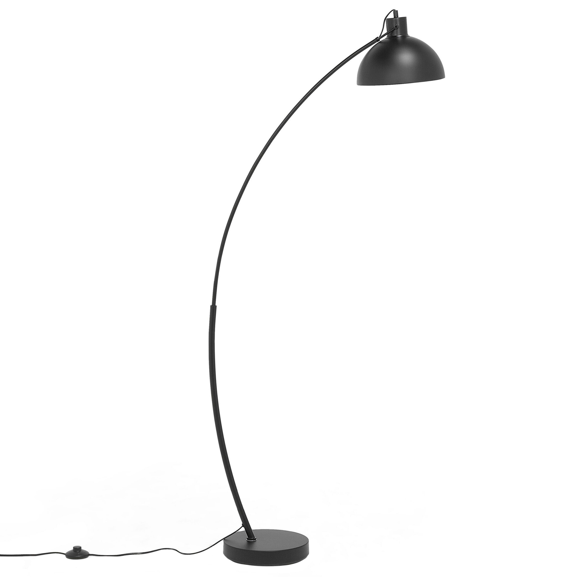 Beliani Lampa stojąca czarna 155 cm DINTEL