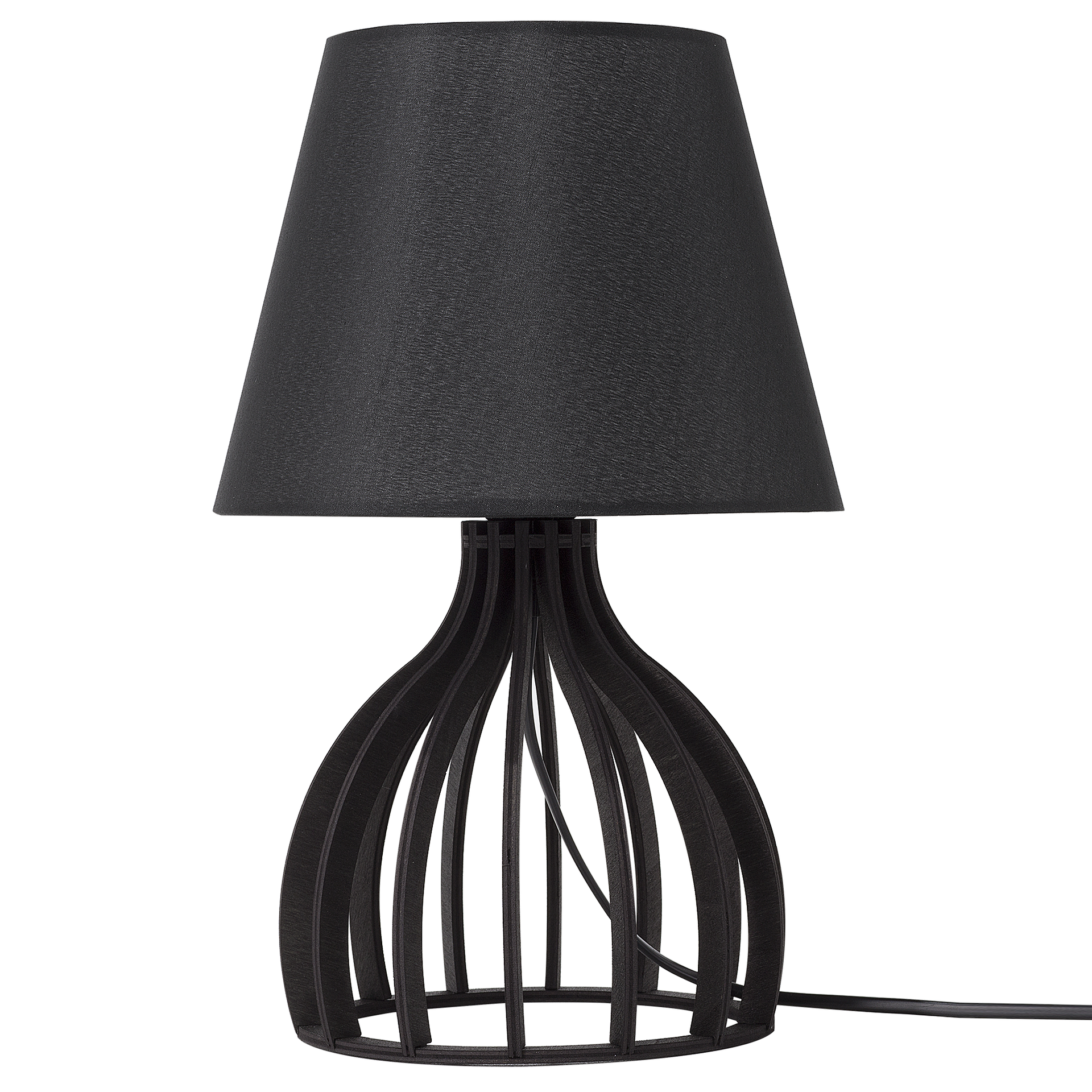 Beliani Lampa stołowa czarna AGUEDA