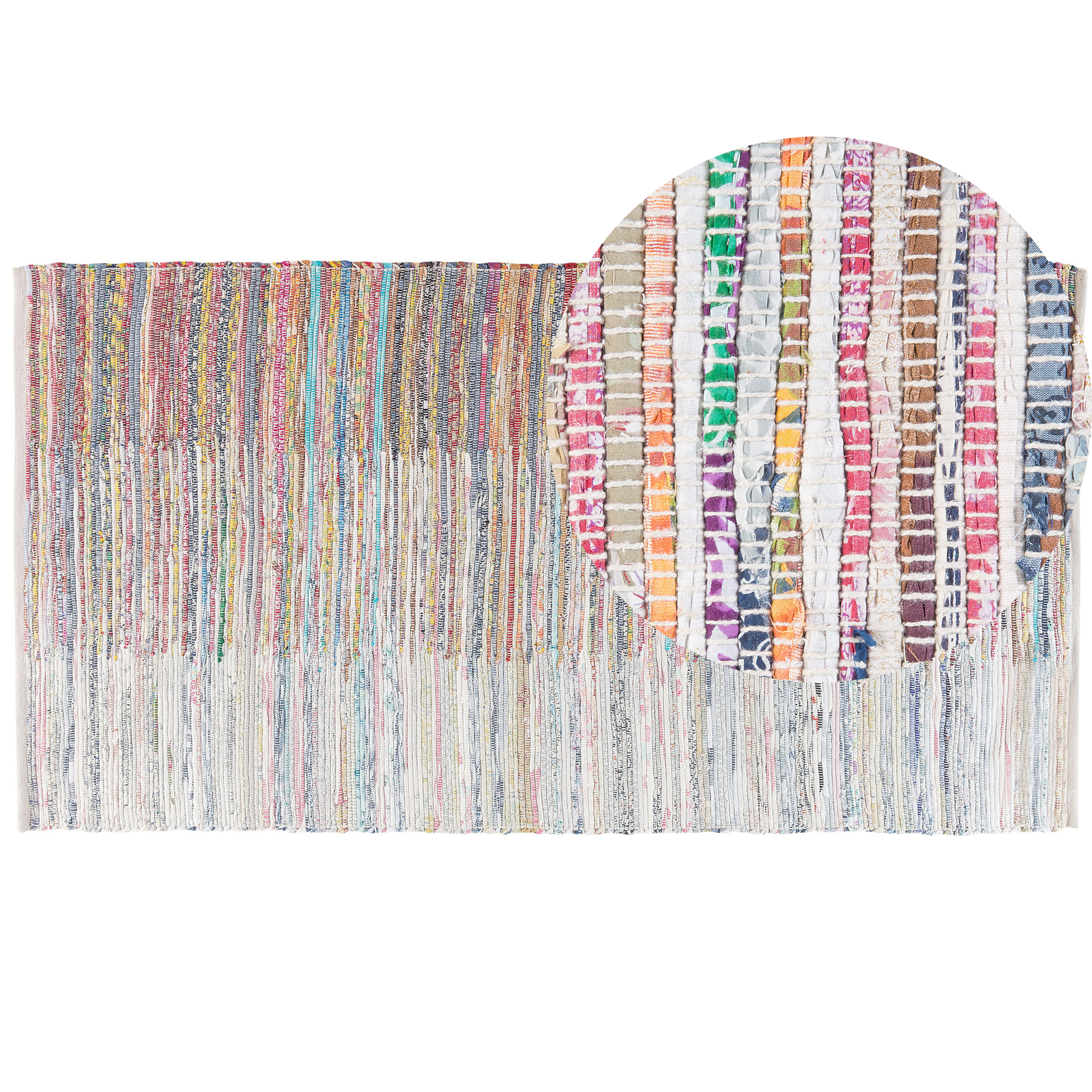 Dywan Bawełniany 80 X 150 Cm Wielokolorowy Mersin