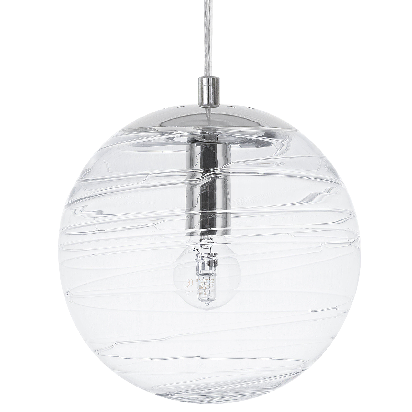 Beliani Lampa wisząca szklana transparentna MIRNA