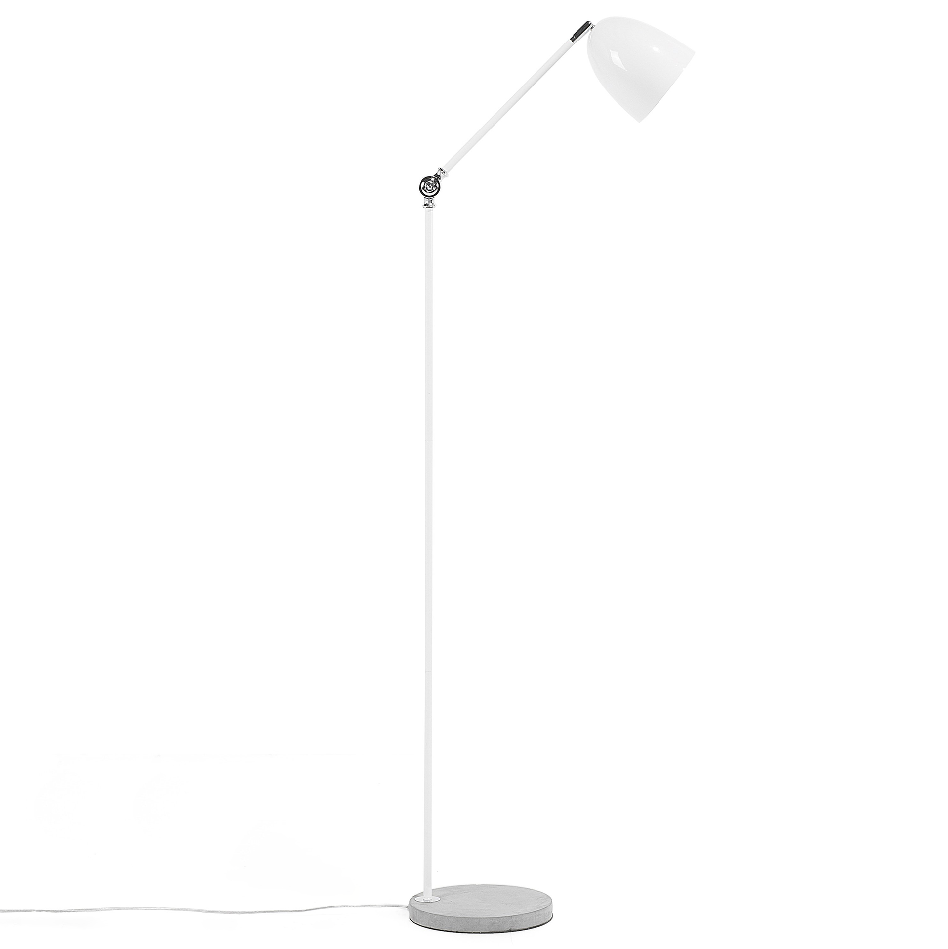 Beliani Lampa stojąca biała 165 cm CHANZA