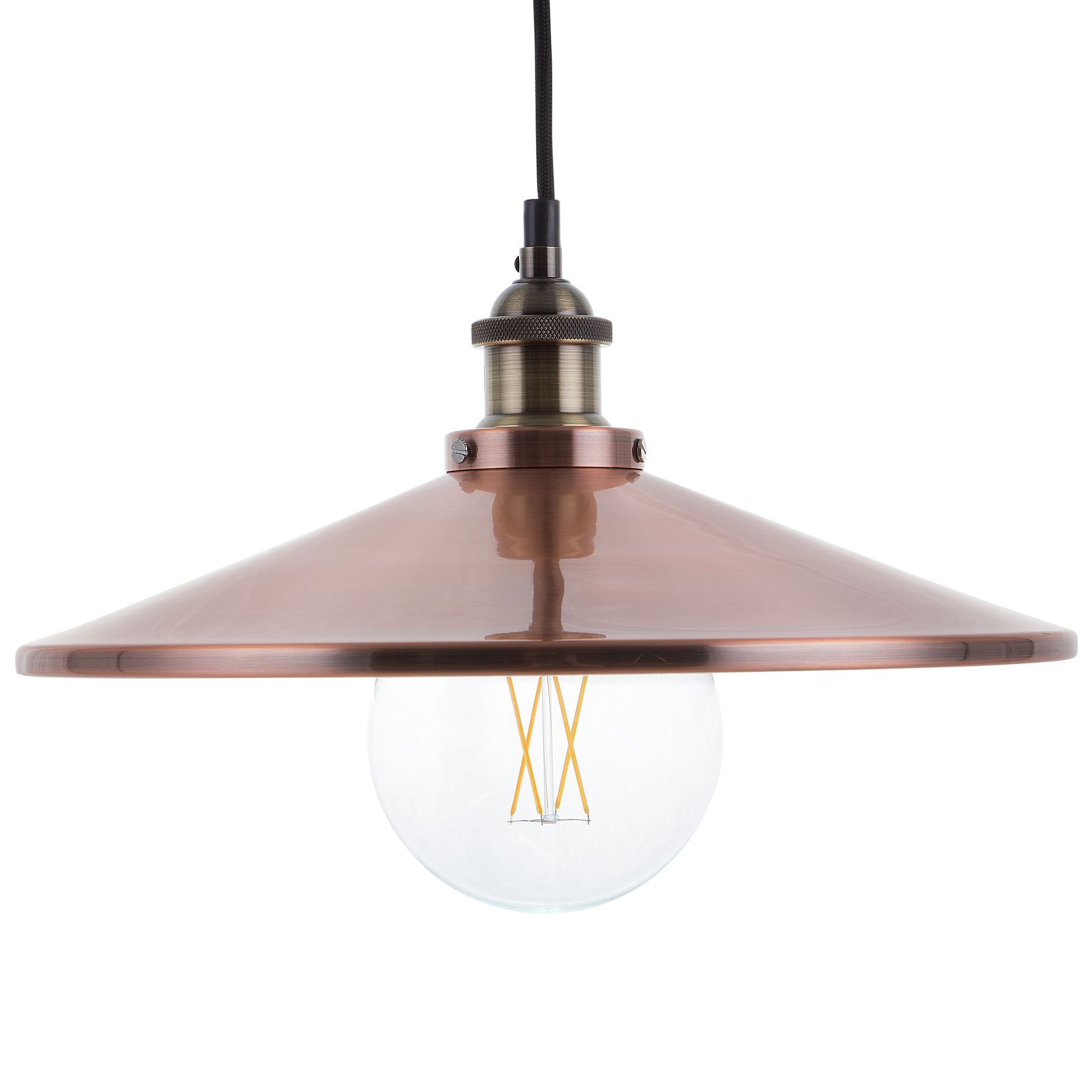 Beliani Lampa wisząca miedziana PELLY