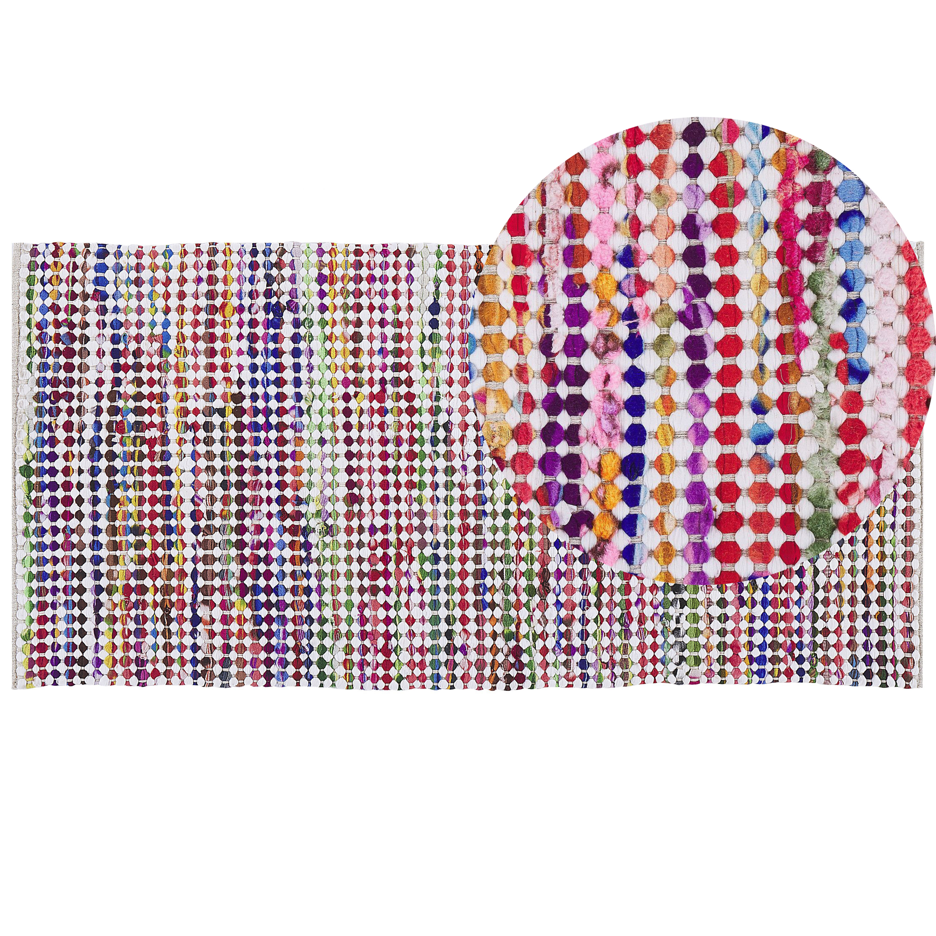 Dywan 80 X 150 Cm Wielokolorowy Belen