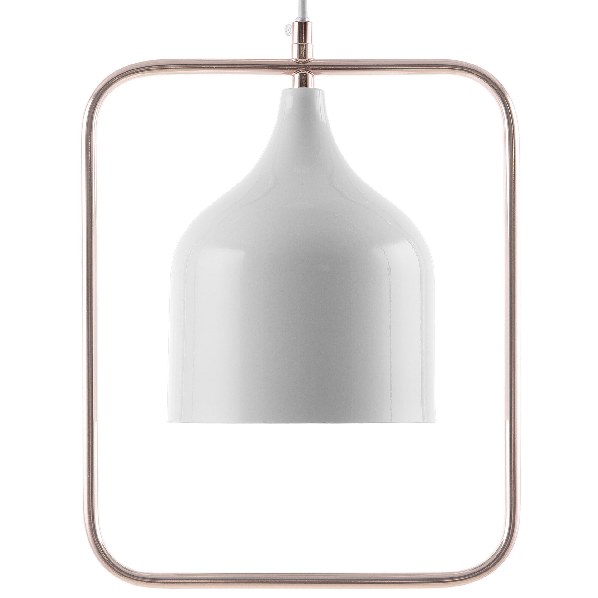 Beliani Lampa wisząca Lampa wisząca metalowa biała MAVONE 79233