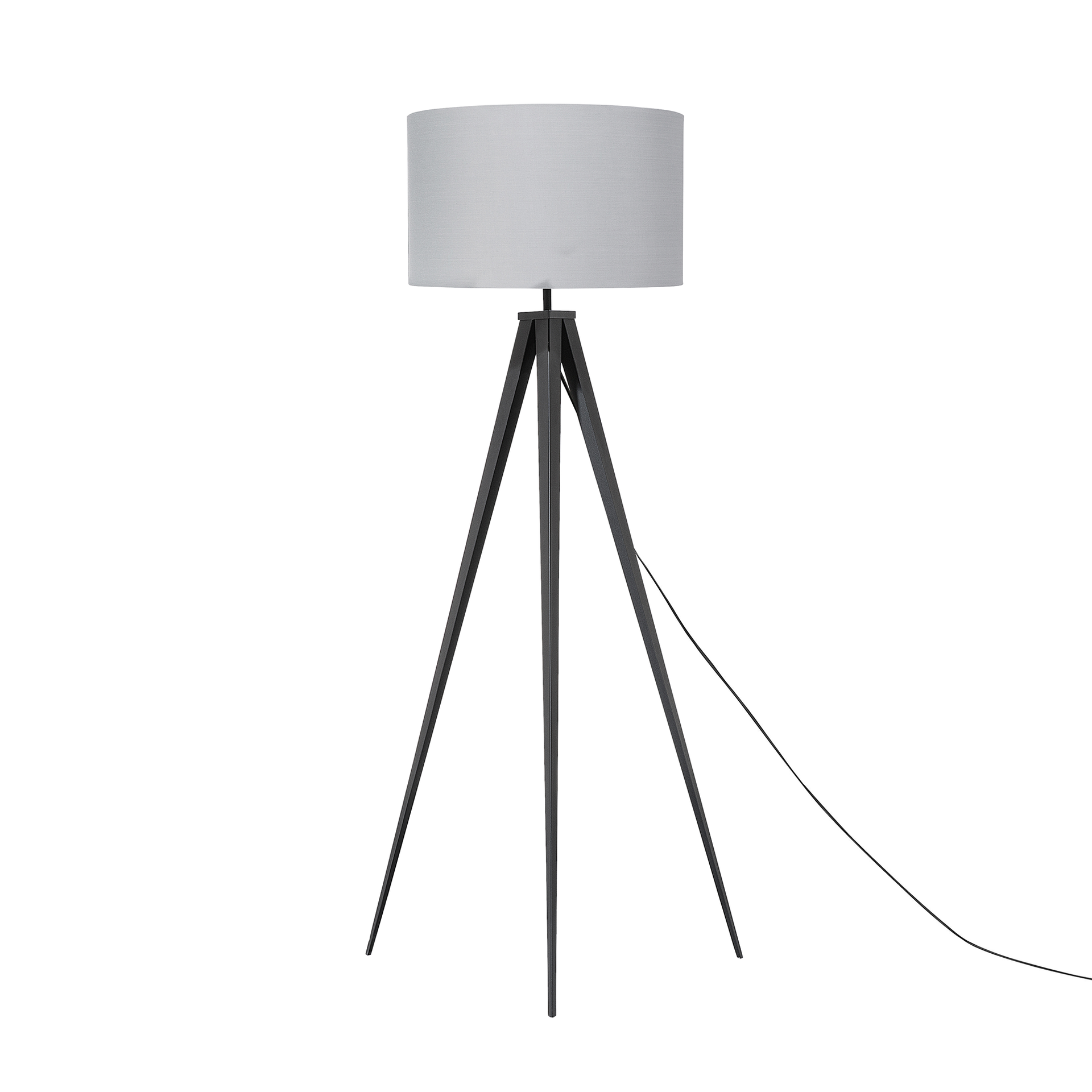 Beliani Lampa podłogowa Lampa podłogowa metalowa szara STILETTO 75175