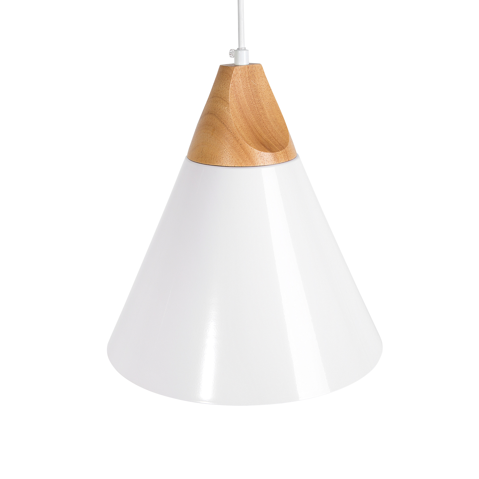 Beliani Lampa wisząca Lampa wisząca metalowa biała ALBANO 69510