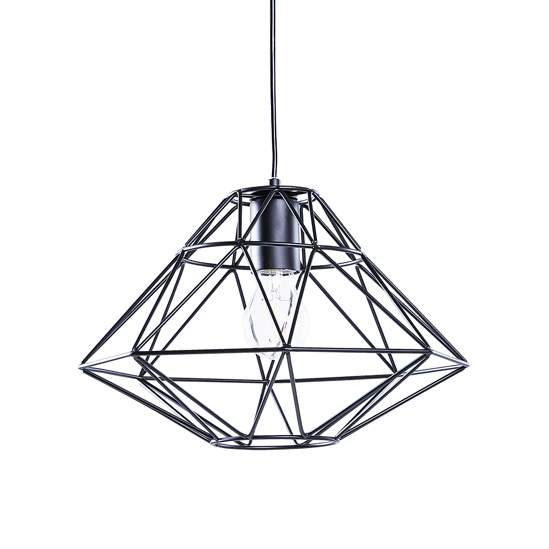 Beliani Lampa wisząca Lampa wisząca metalowa czarna GUAM 52171