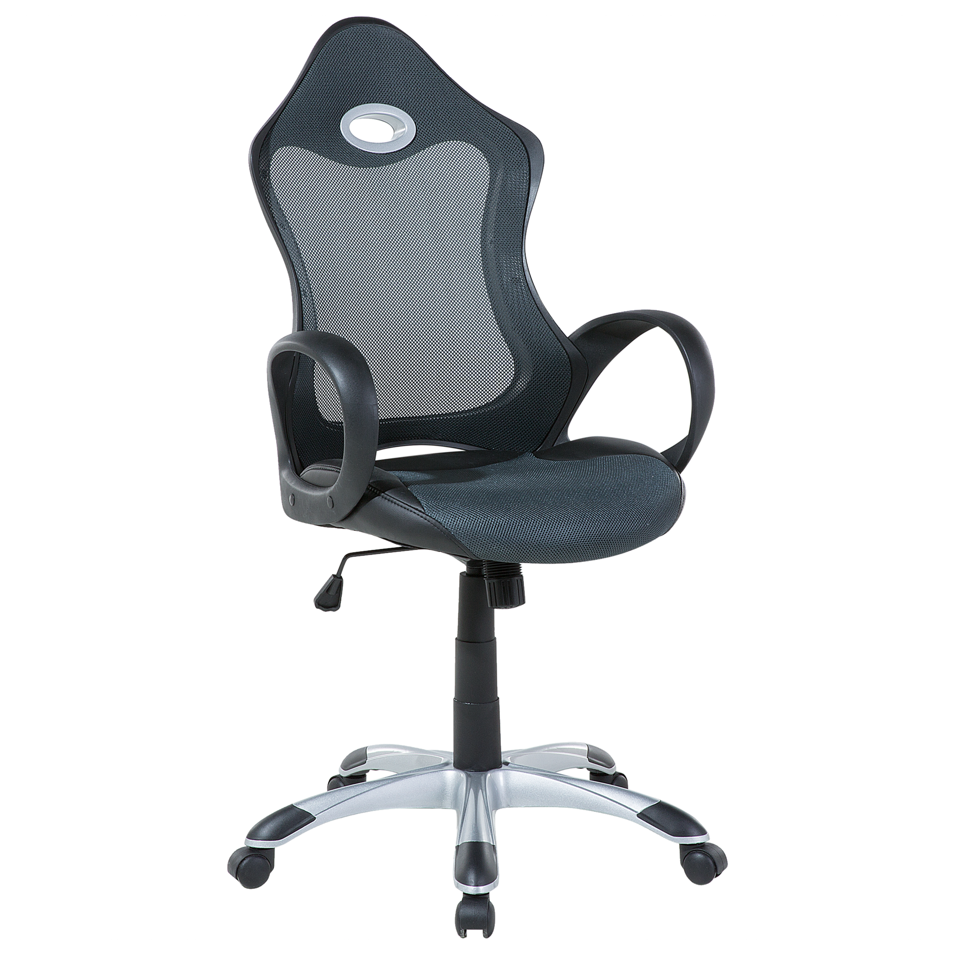 Beliani Krzesło biurowe Krzesło biurowe regulowane szaro-zielone iCHAIR 50893