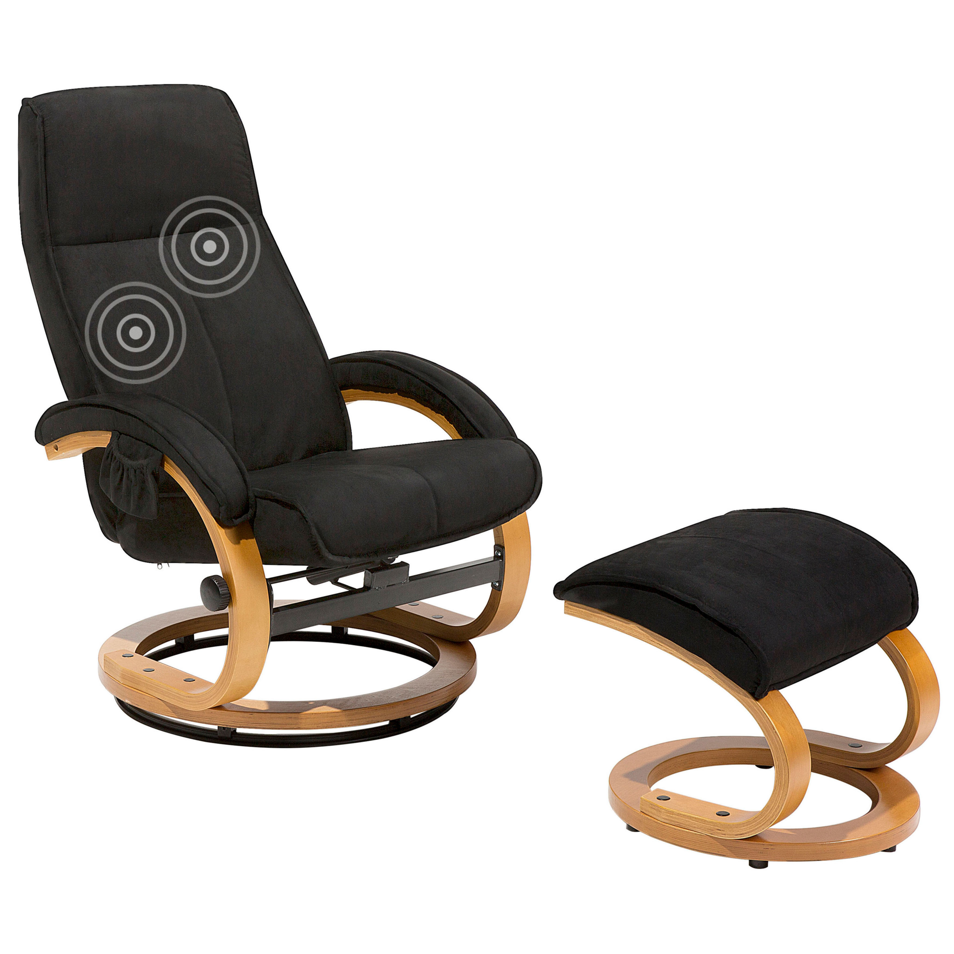 Фото - Комп'ютерне крісло Beliani Fotel z masażem Czarny HERO 