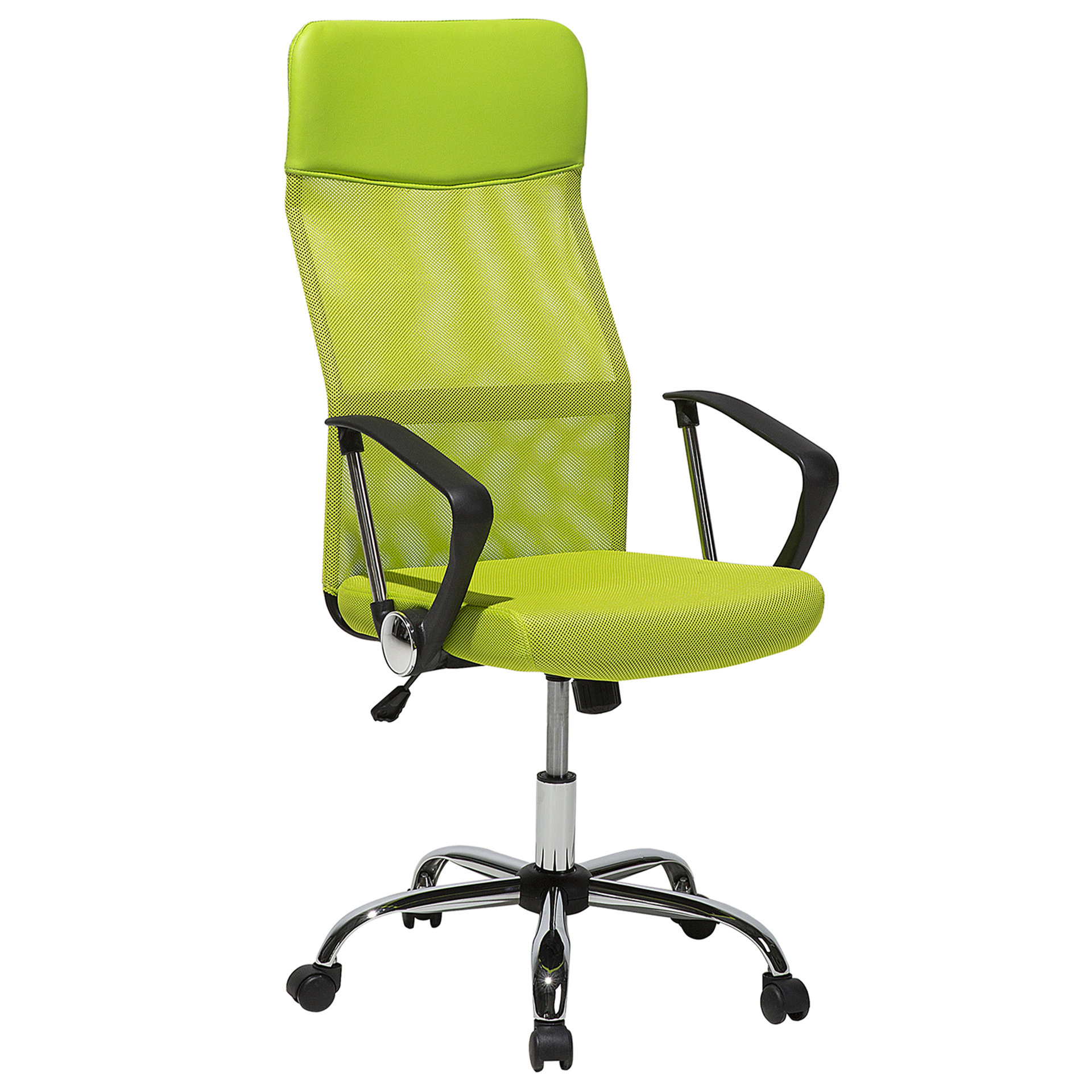 Beliani Krzesło biurowe zielone regulowana wysokość DESIGN