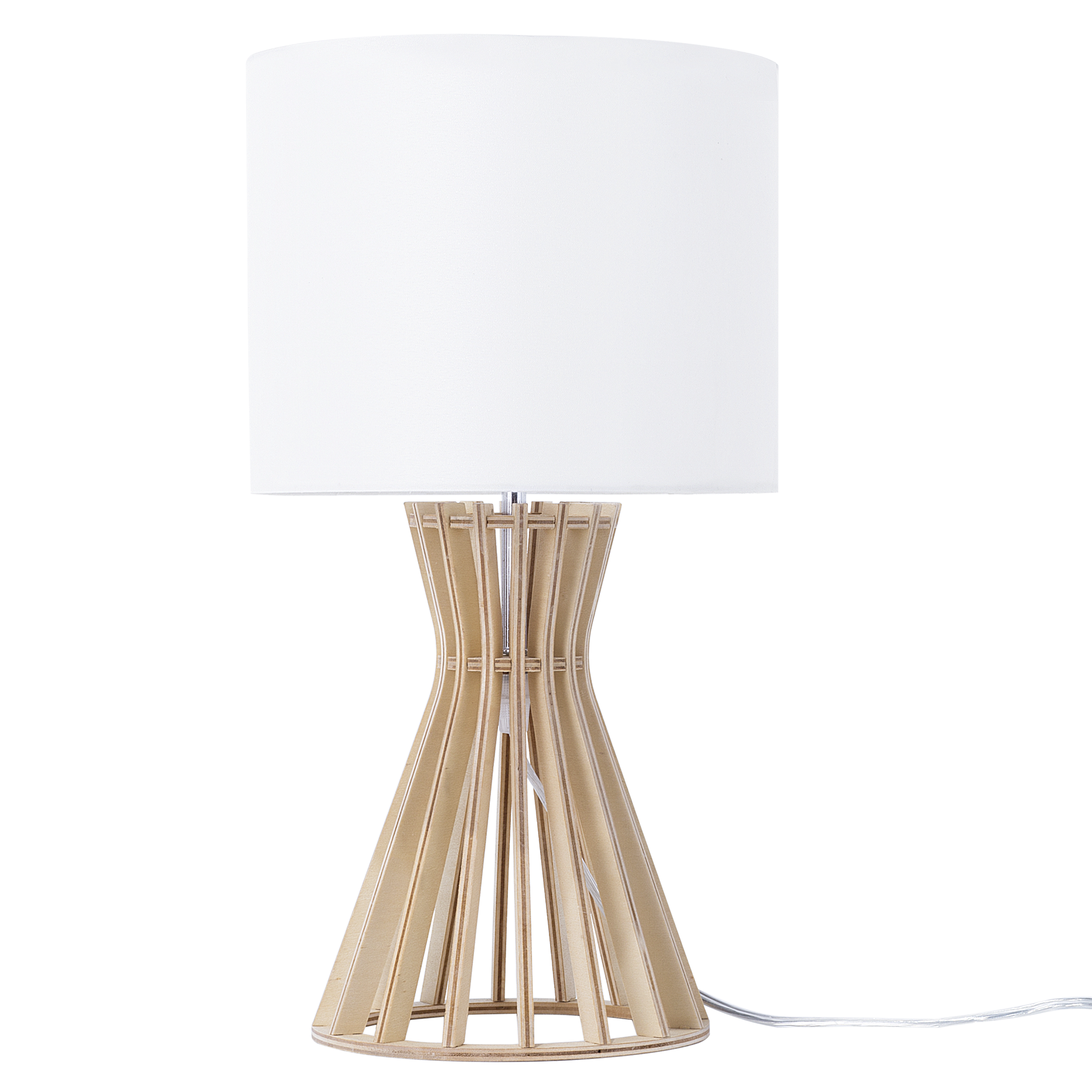 Beliani Lampa stołowa biała CARRION