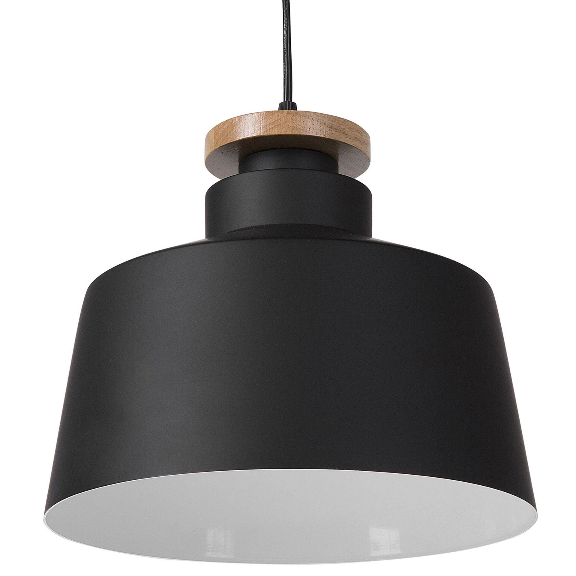Beliani Lampa wisząca Lampa wisząca metalowa czarna DANUBE 76232