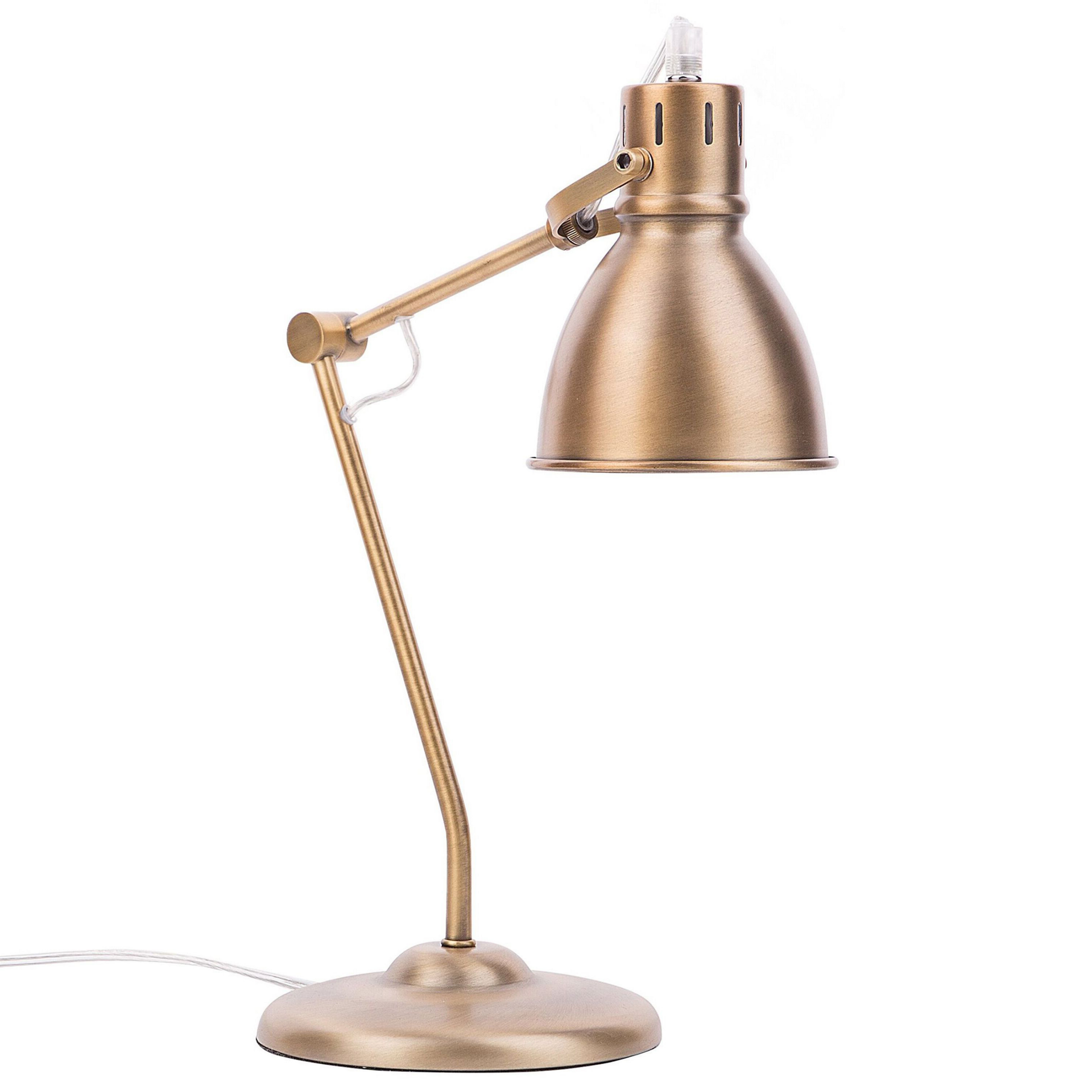 Beliani Lampa stołowa mosiężna 44 cm MONSAN