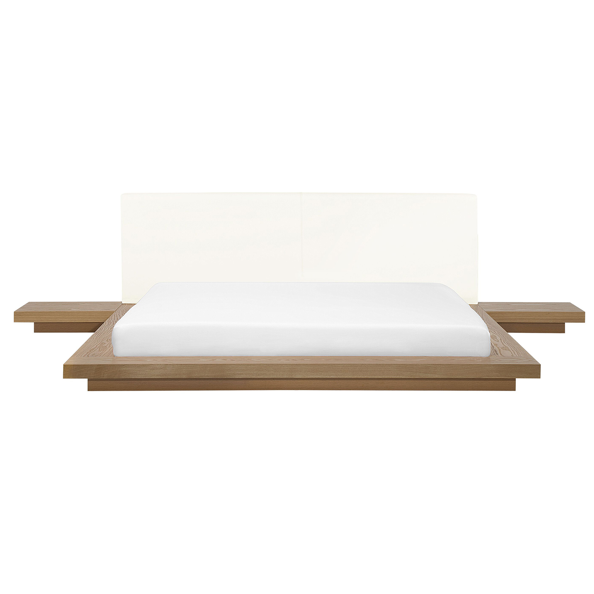 Beliani Łóżko ciemnobrązowe - 180x200 cm - łóżko drewniane - styl japoński - ZEN