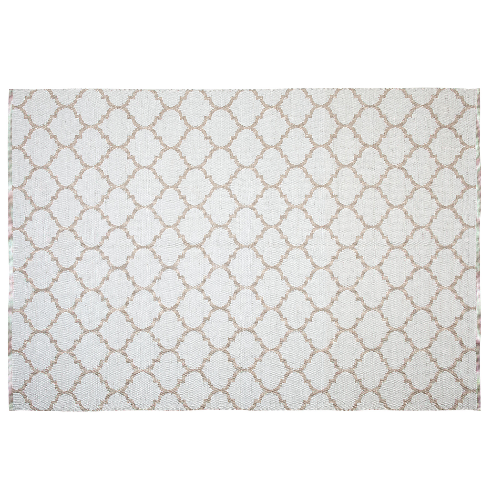 Beliani Dywan beżowy 160 x 230 cm wzór marokańskiej koniczyny dwustronny AKSU