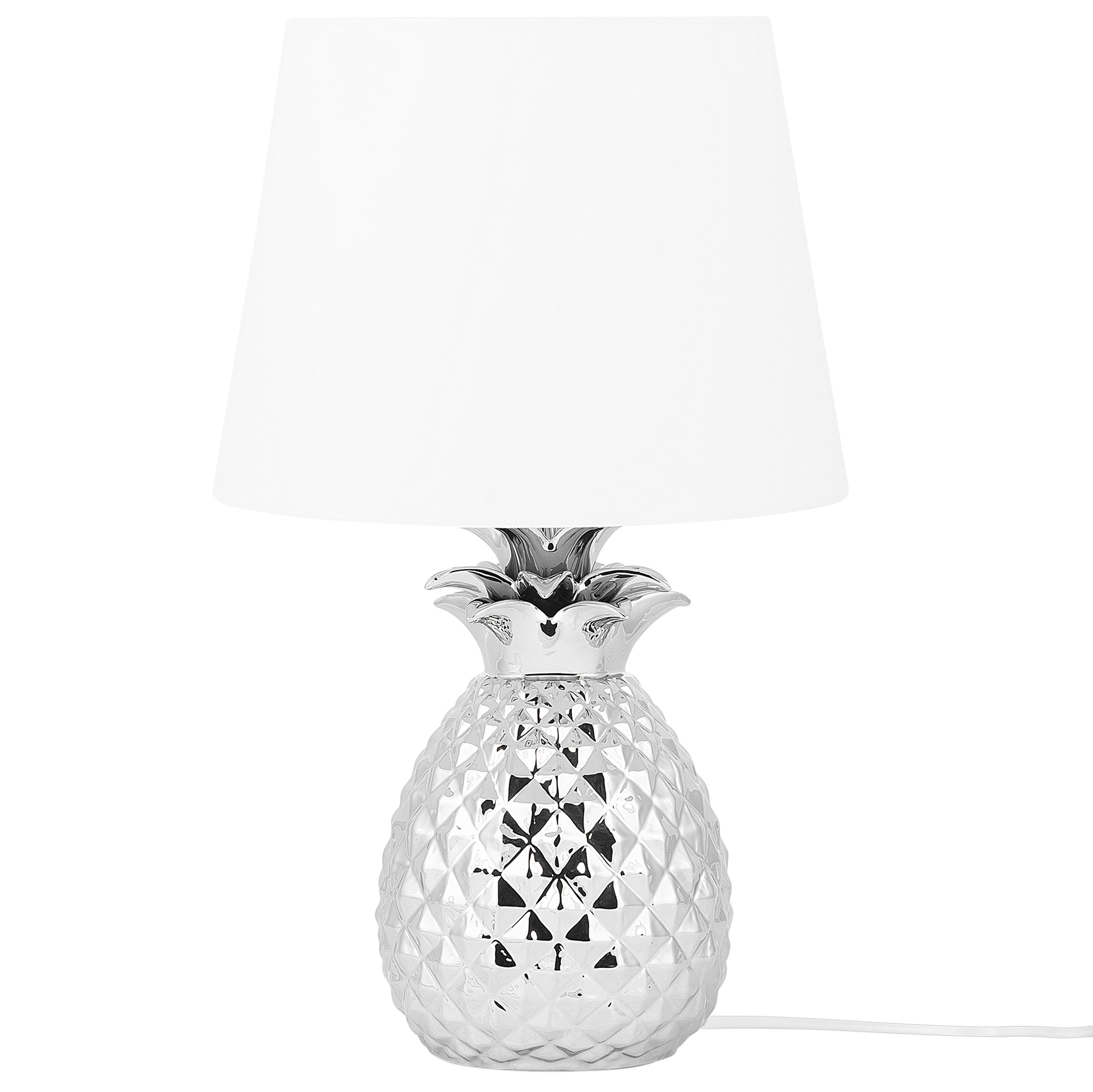 Beliani Lampa stołowa srebrna 52 cm PINEAPPLE