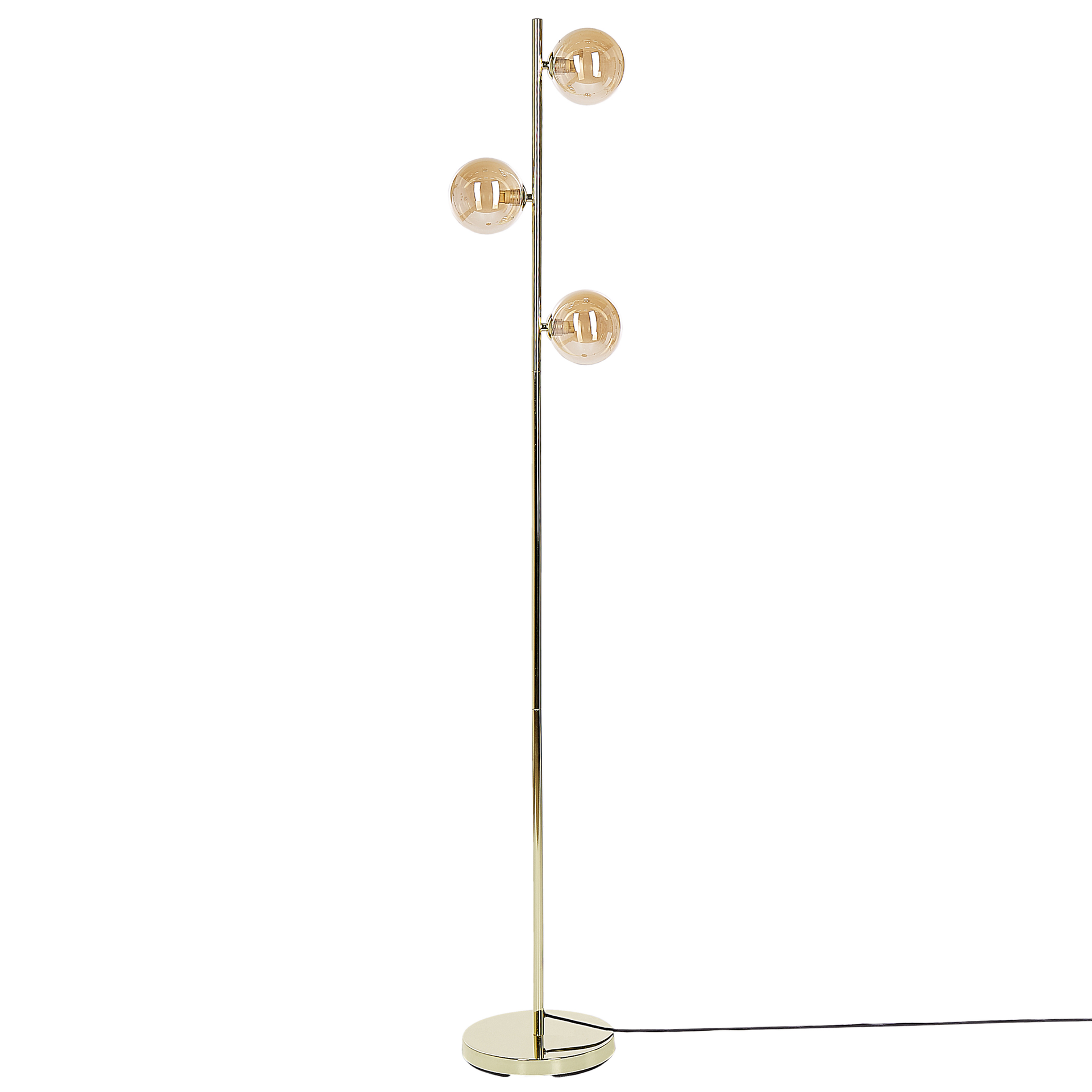 Lampa podłogowa metalowa złota RAMIS