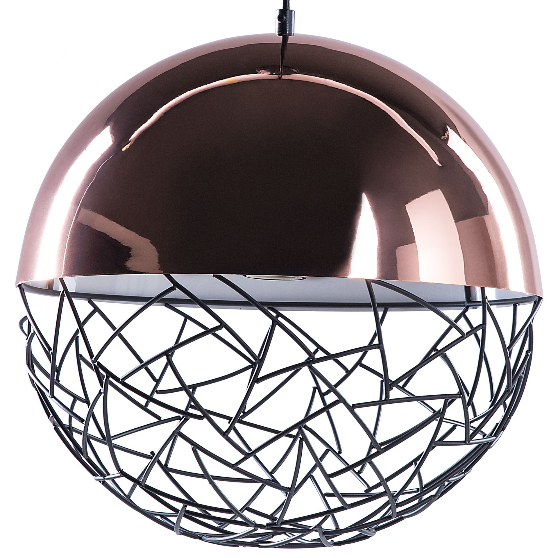 Beliani Lampa wisząca Lampa wisząca metalowa miedziana PADMA 51753