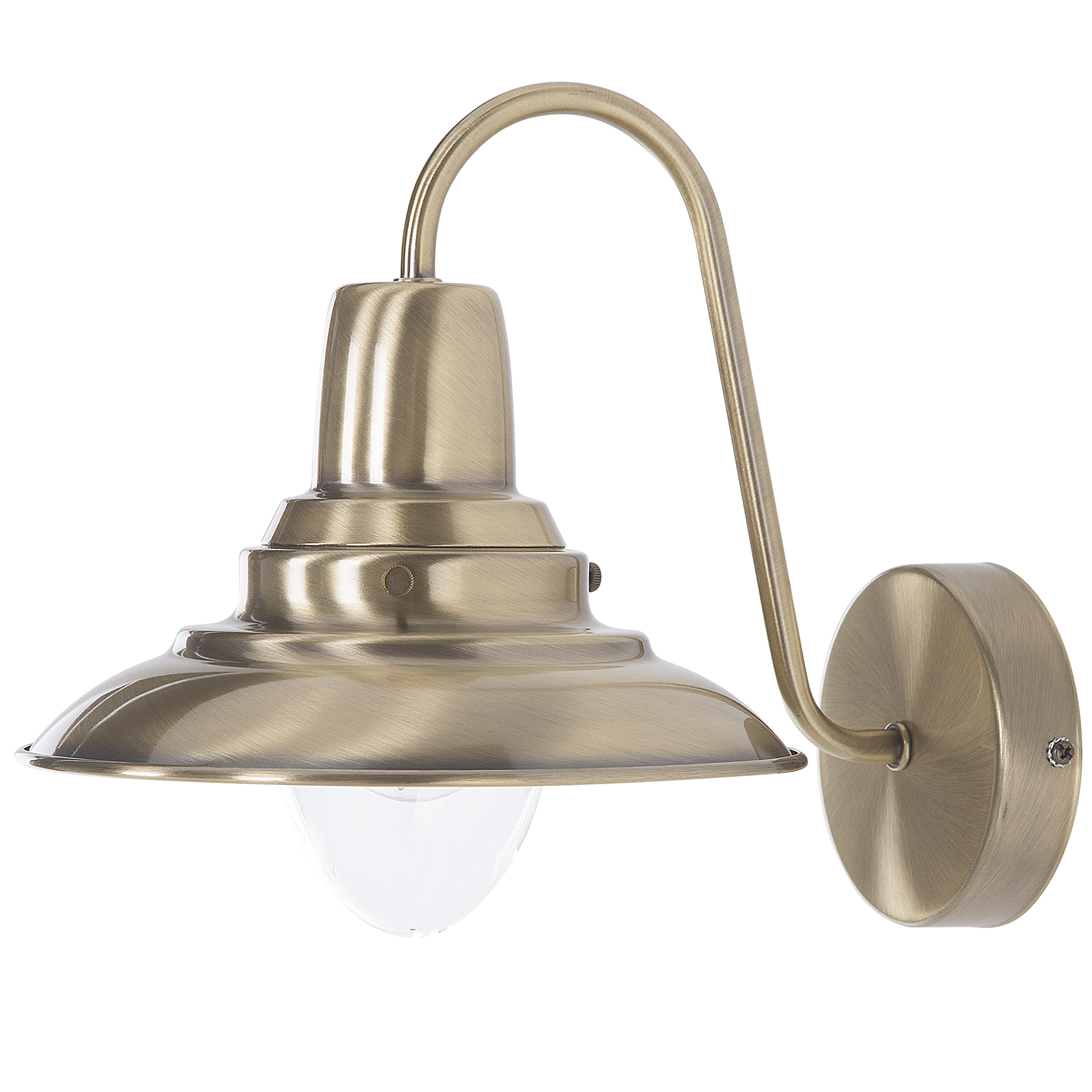 Beliani Lampa ścienna mosiężna LUZA