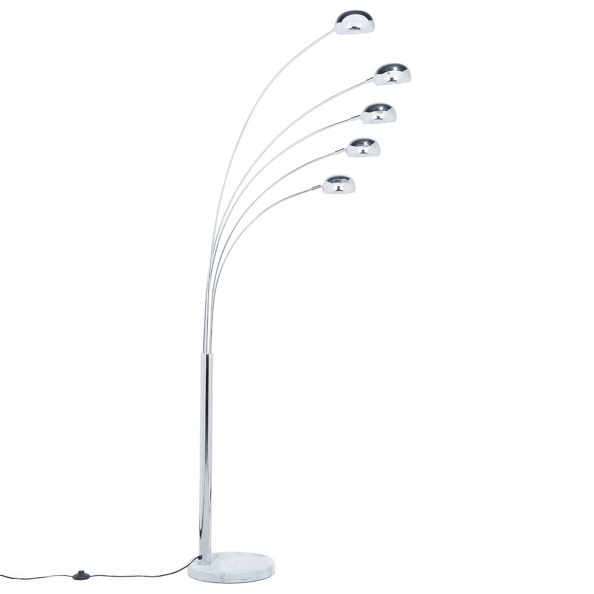 Beliani Lampa stojąca chromowana FLINDERS