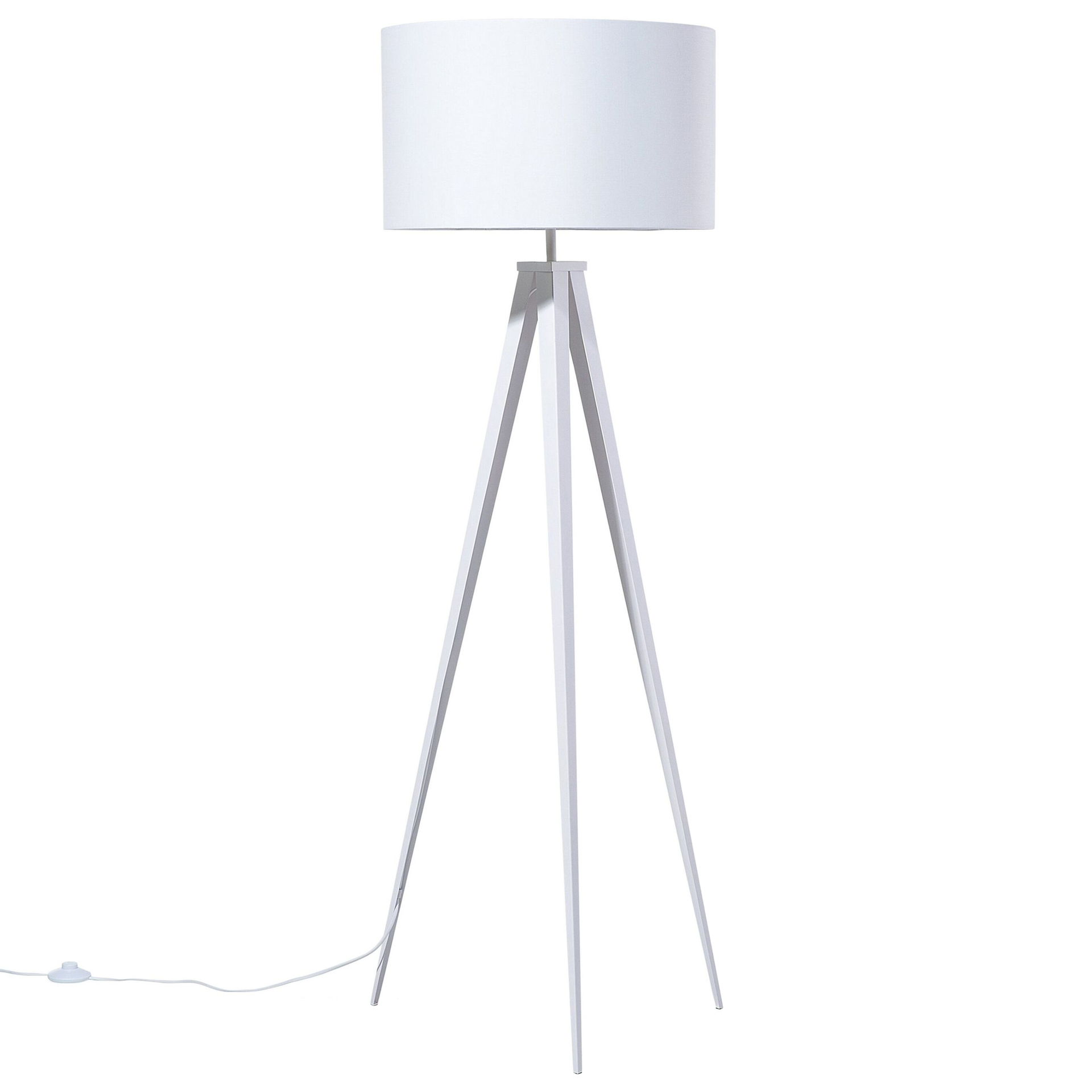 Beliani Lampa podłogowa Lampa podłogowa metalowa biała STILETTO 51119