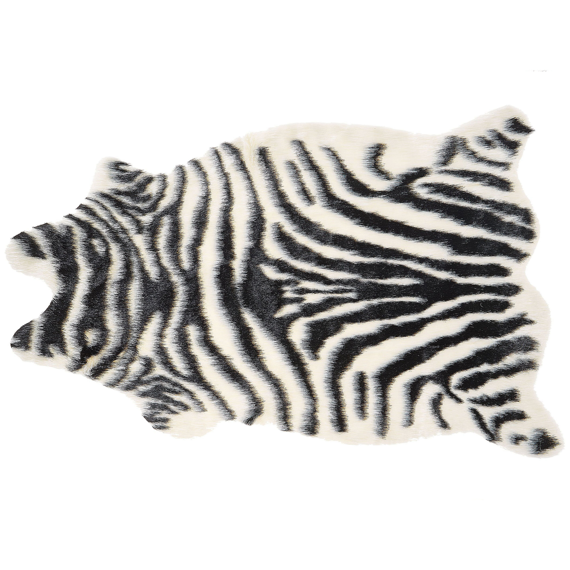 Beliani Dywan zebra czarny NAMBUNG