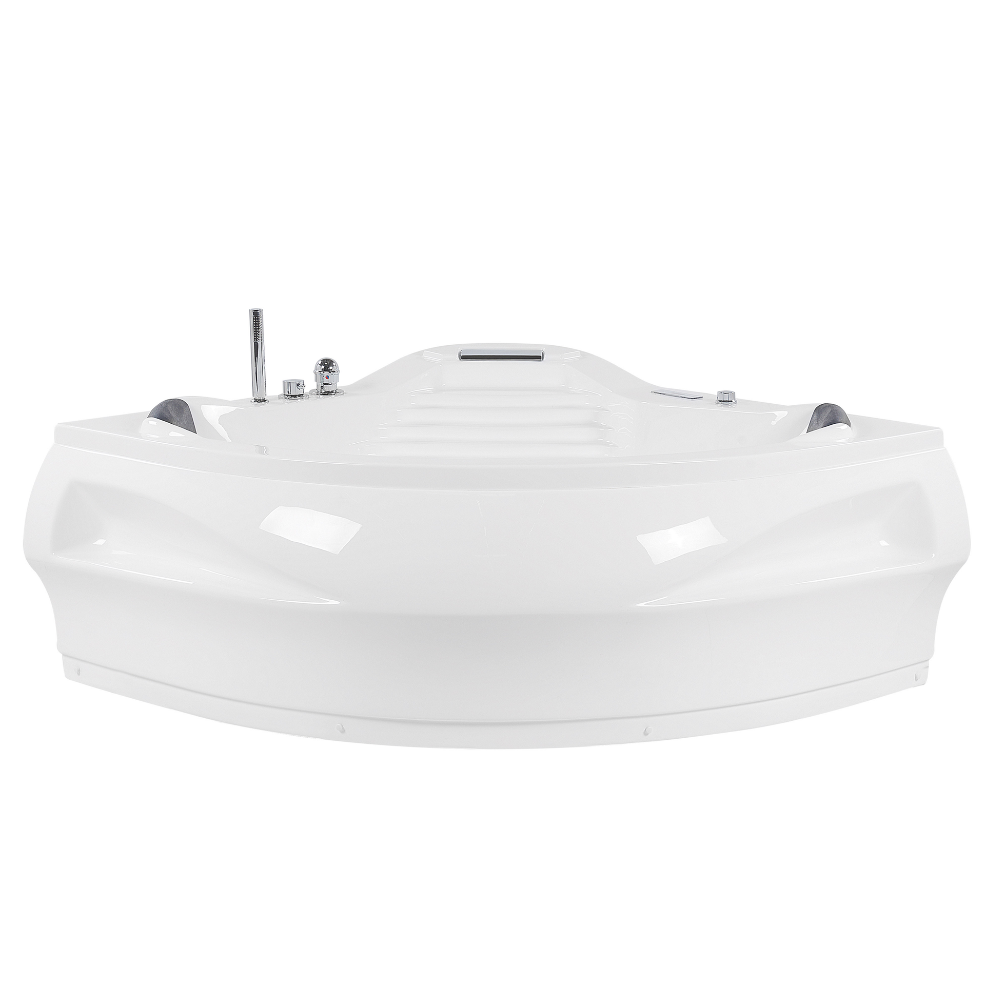 Beliani Wanna narożna Monaco Led z hydromasażem biała 249087