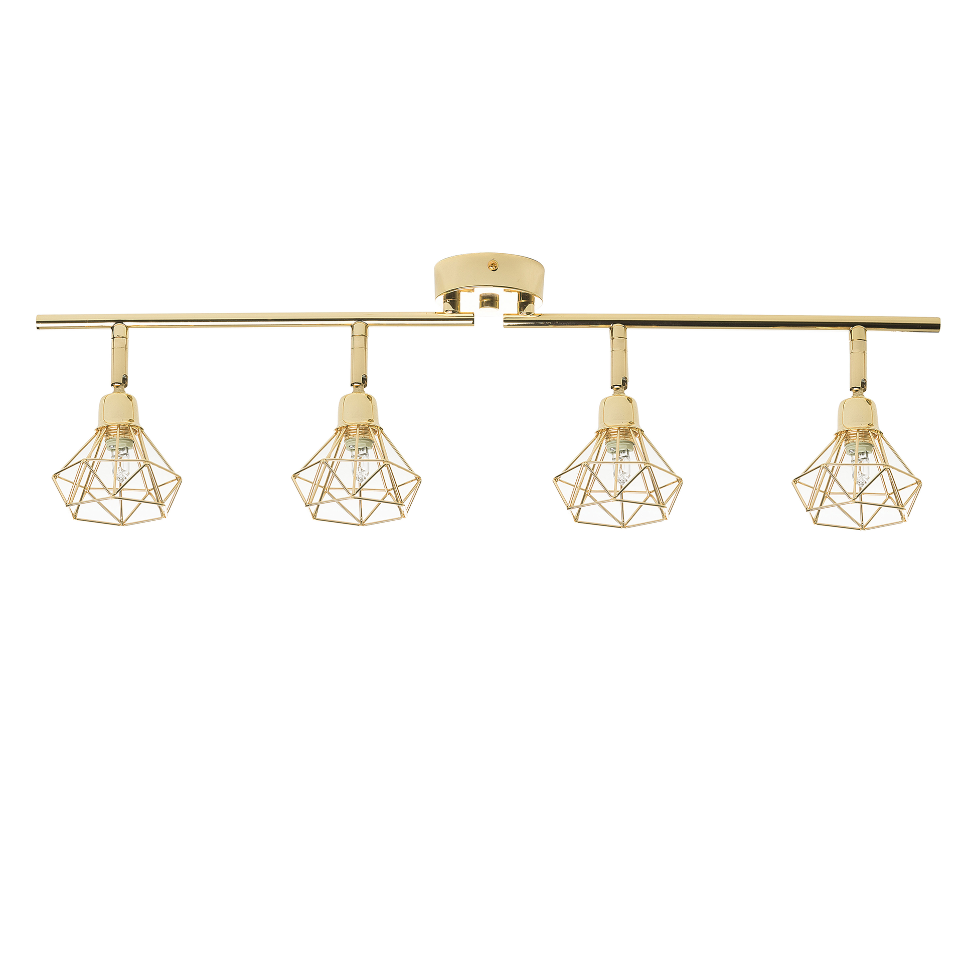 Lampa spot 4-punktowa metalowa złota ERMA!