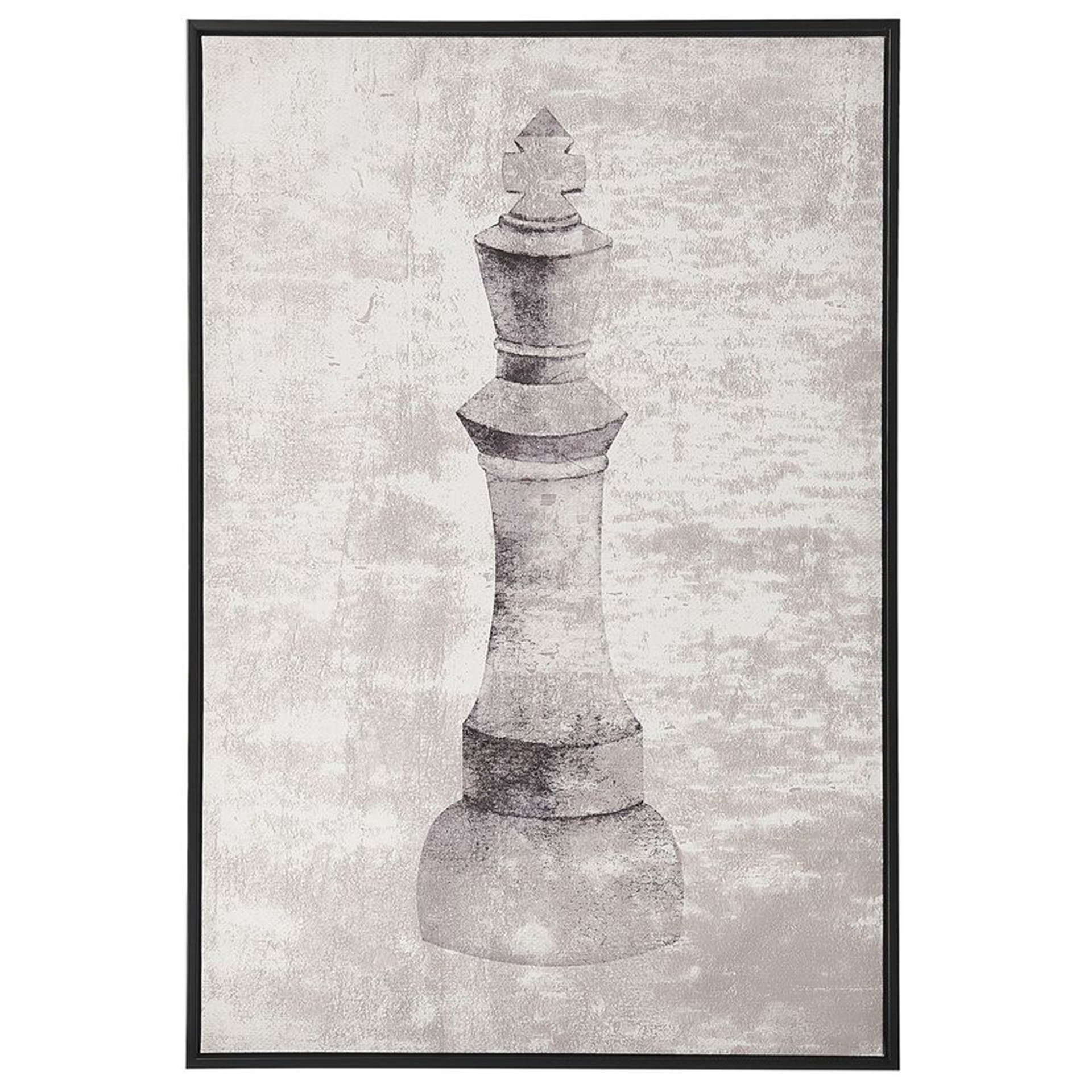 Фото - Картина Beliani Obraz na płótnie w ramie szachy 63 x 93 cm szary BUDRIO 