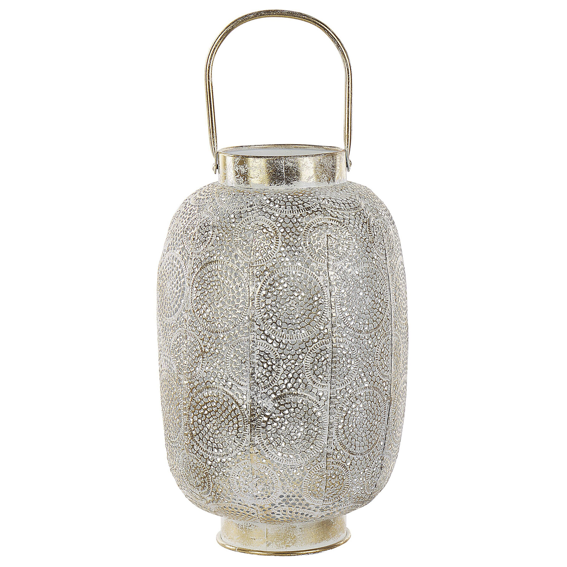 Beliani Lampion 40 cm metalowy złoty LANTAU