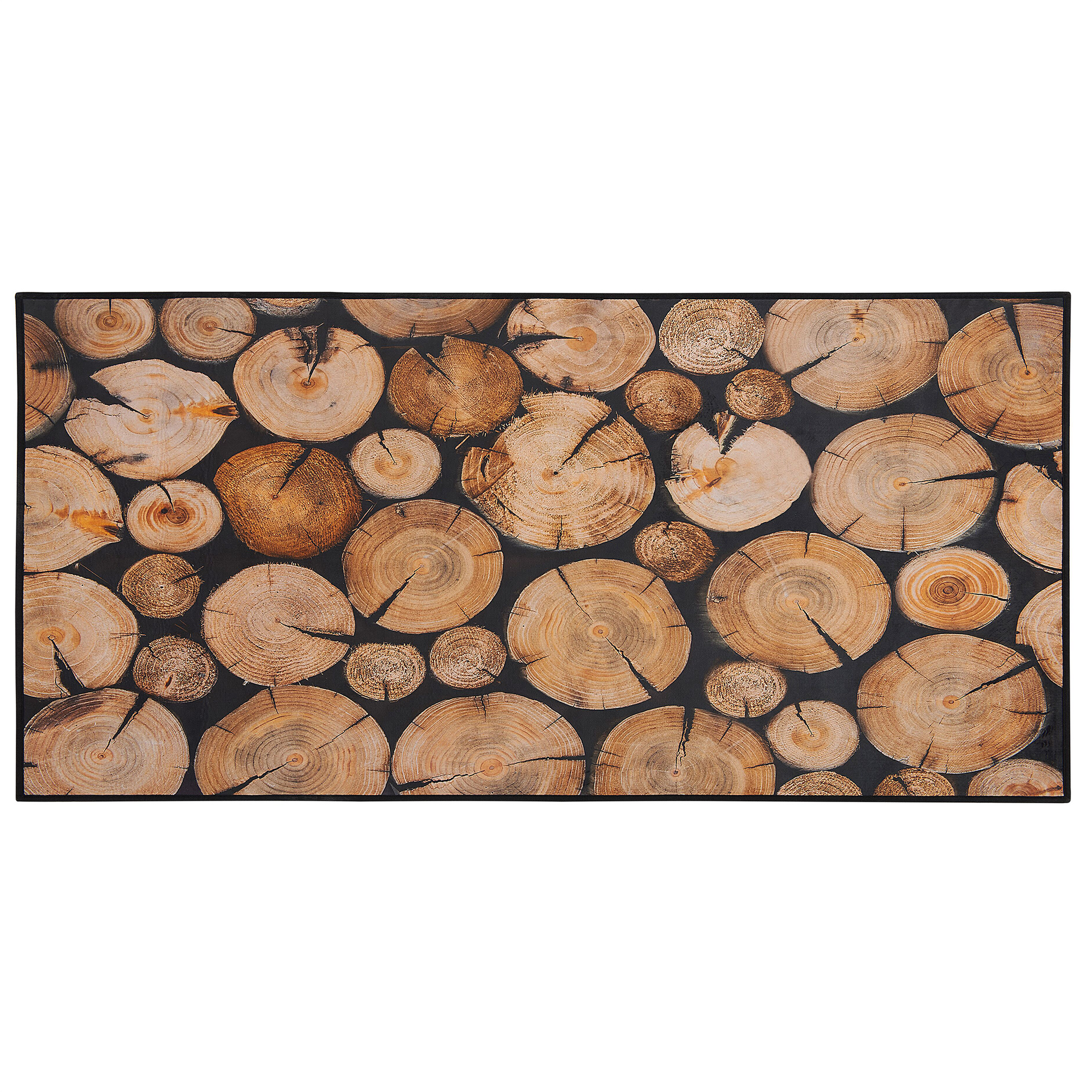 Beliani Dywan brązowy drewno 80 x 150 cm krótkowłosy KARDERE