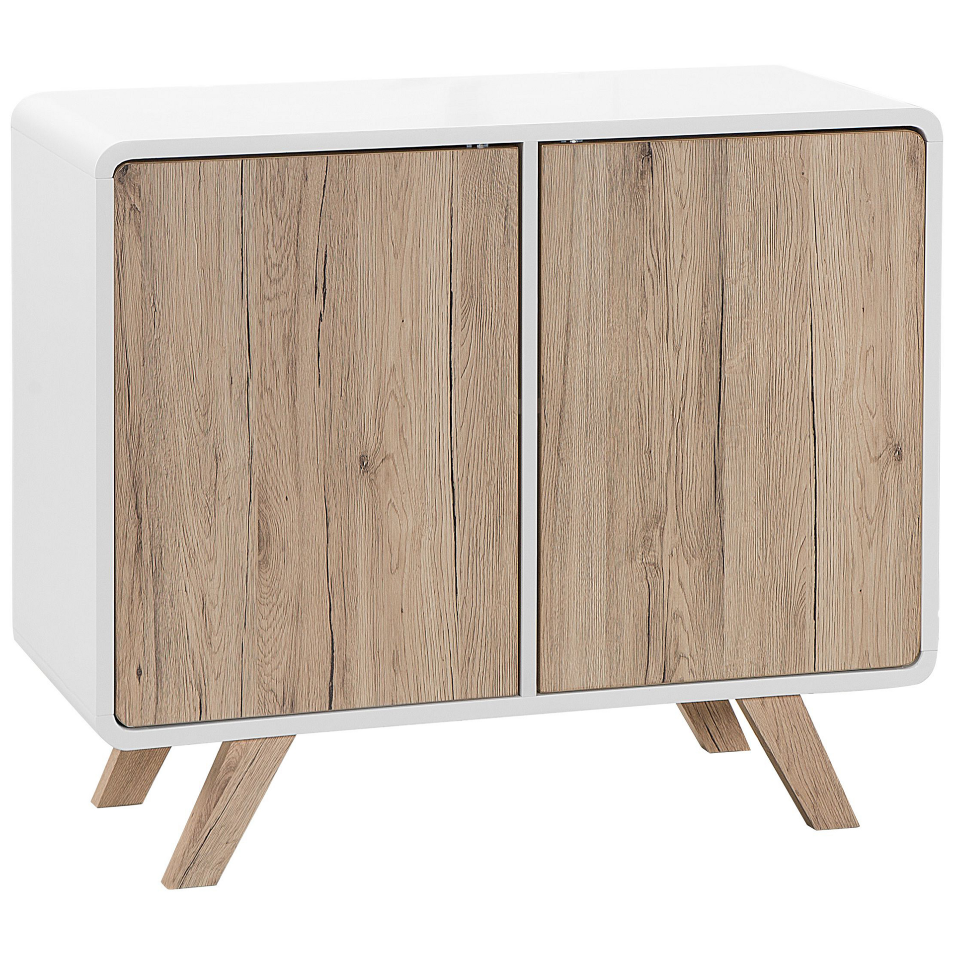 BLmeble Komoda brązowo-biała MILO 4251682222594