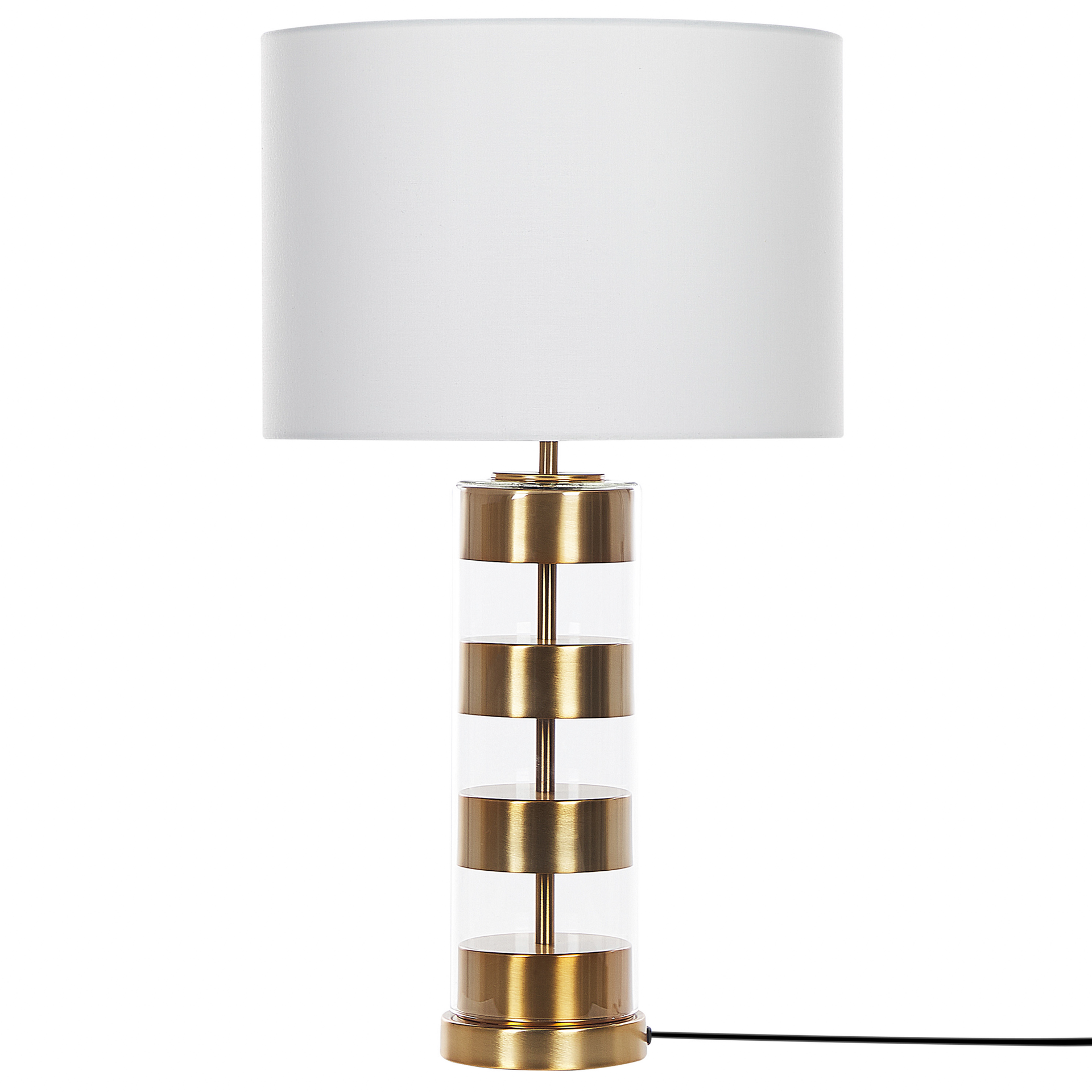 Lampa Stołowa Szklana Złota Beatton