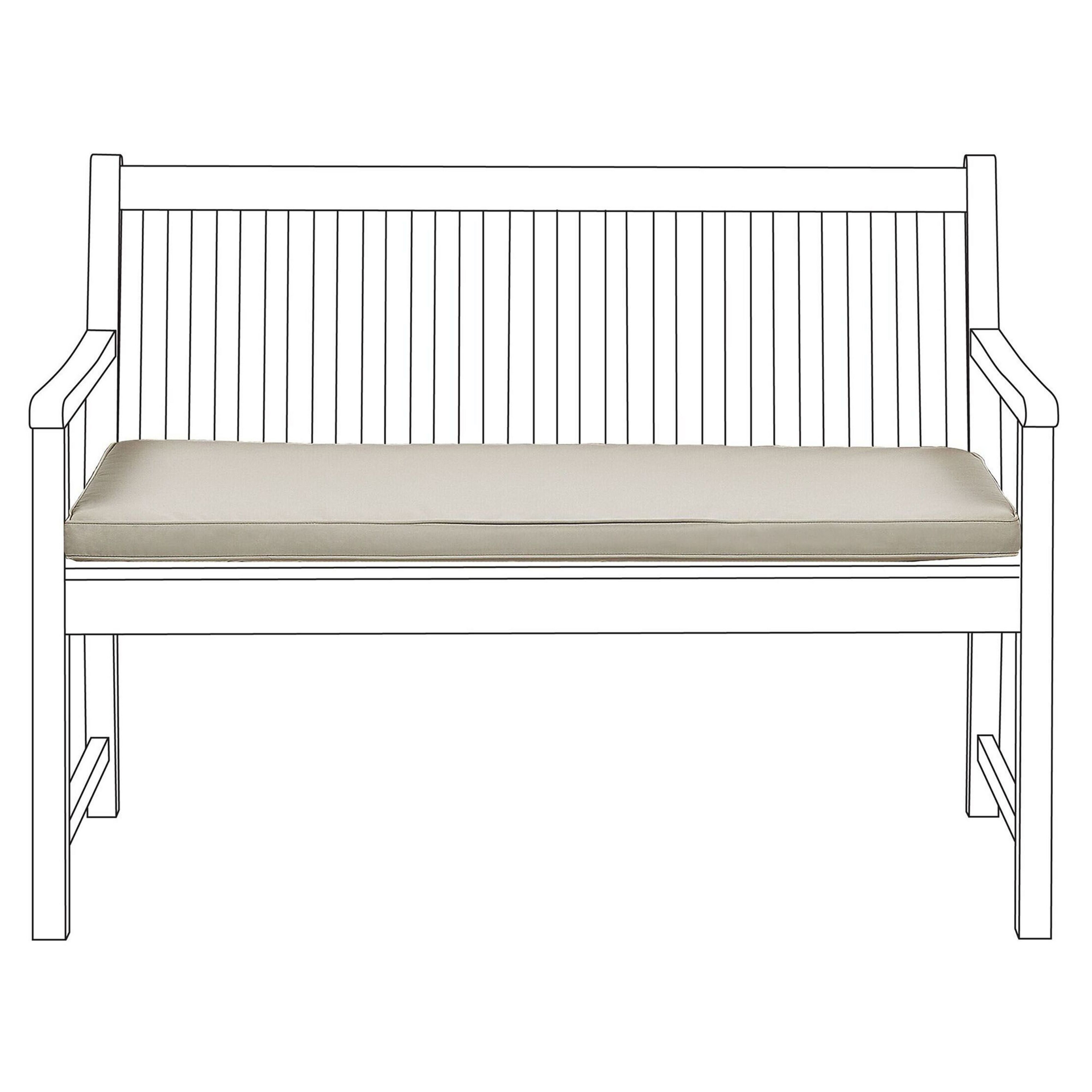 Beliani Poduszka na ławkę ogrodową 112 x 54 cm beżowa VIVARA