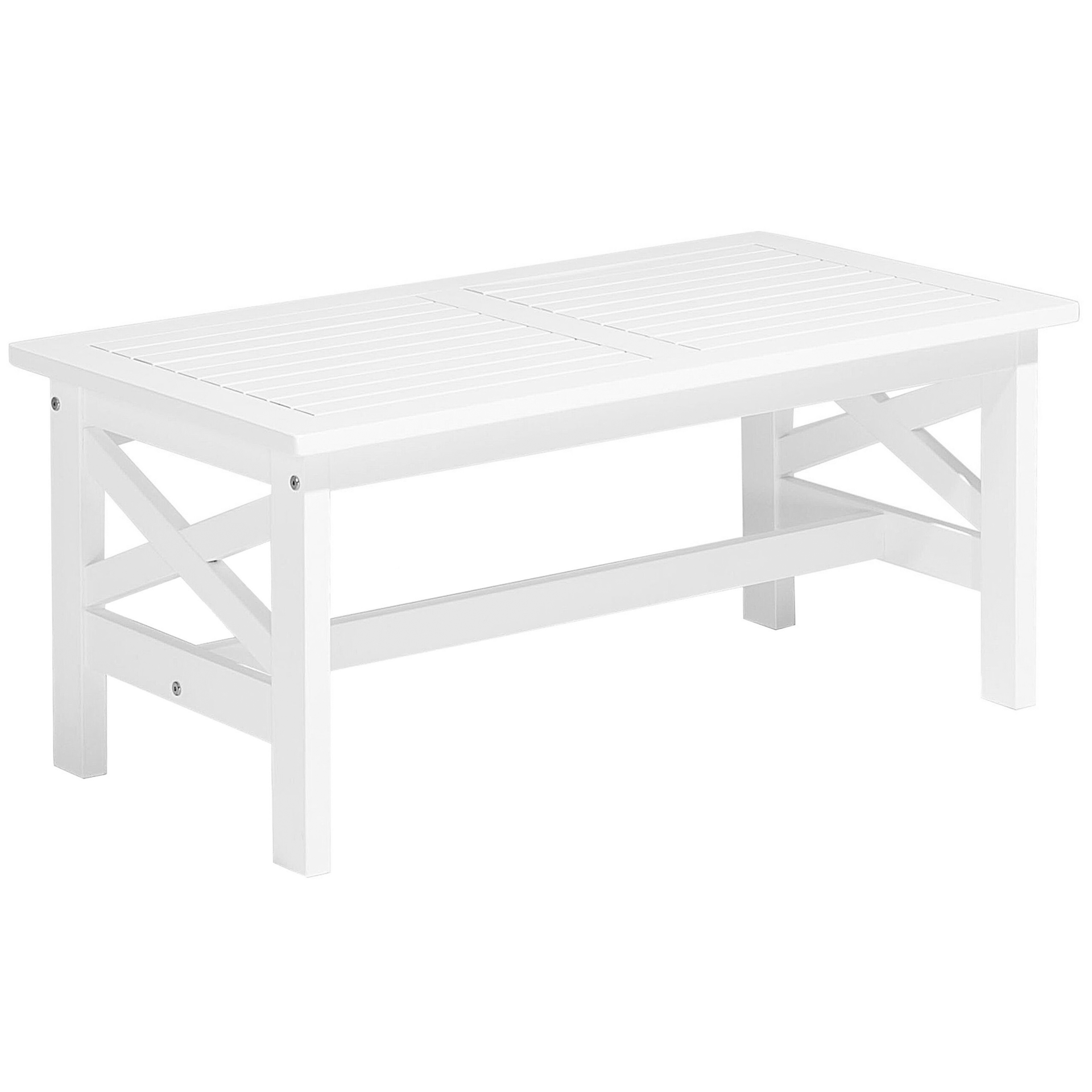 Shumee Stół ogrodowy 100 x 55 cm biały BALTIC II 261530