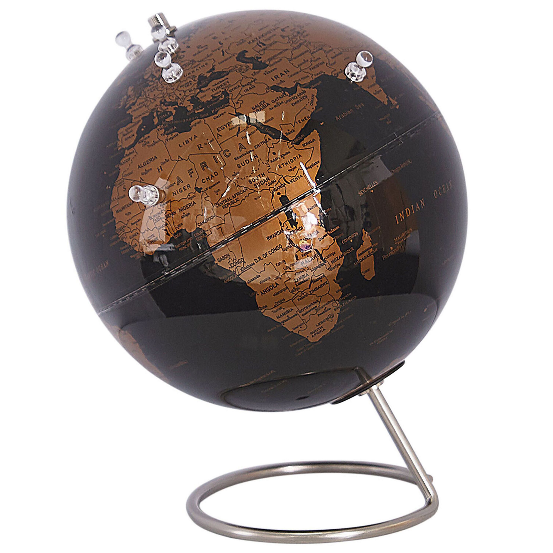 Globus Beliani czarny miedziany z magnesami CARTIER