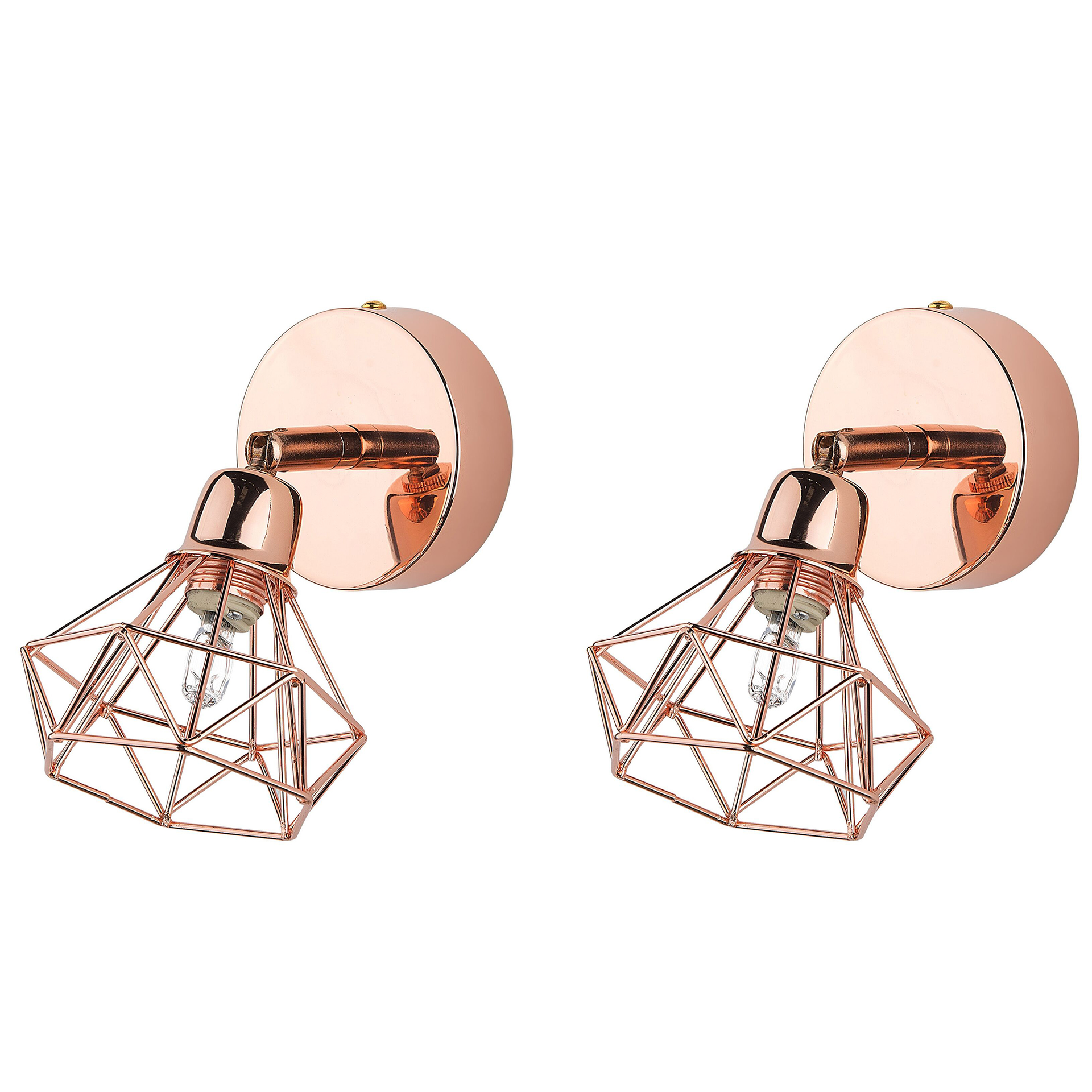 Zestaw 2 lamp spot metalowych miedzianych ERMA!