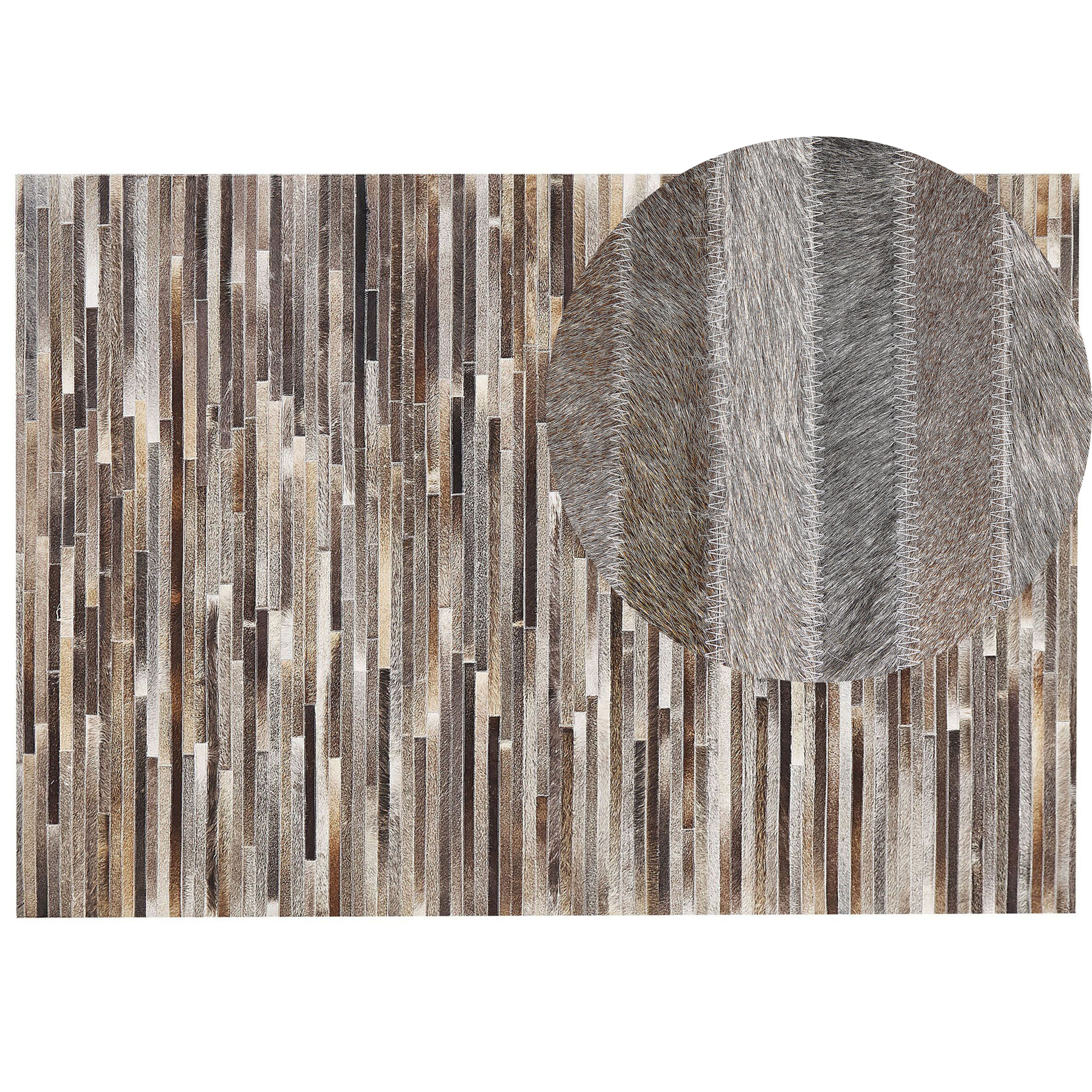 Beliani Dywan patchwork skórzany 160 x 230 cm wielokolorowy TUZLUCA