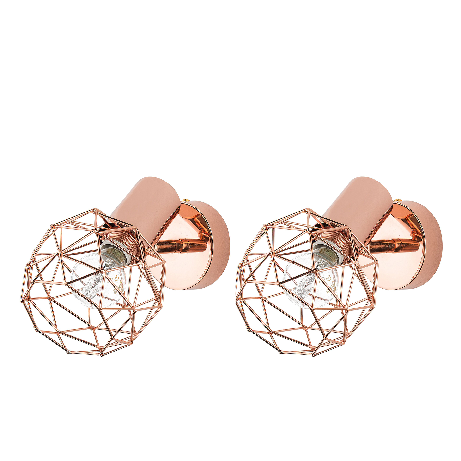 Zestaw 2 lamp spot metalowych miedzianych CHENAB!