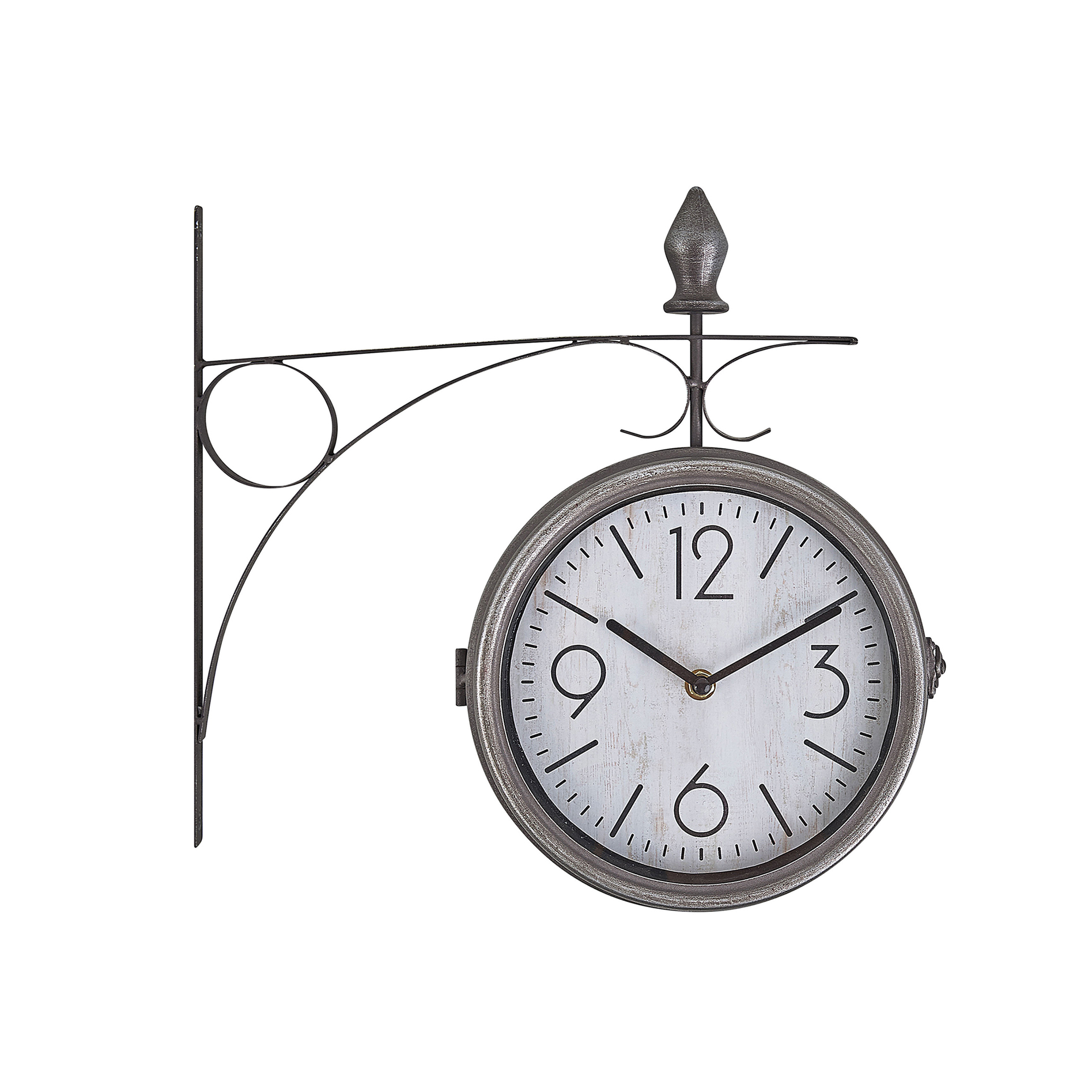 Beliani Zegar ścienny  22 cm srebrno-biały ROMONT