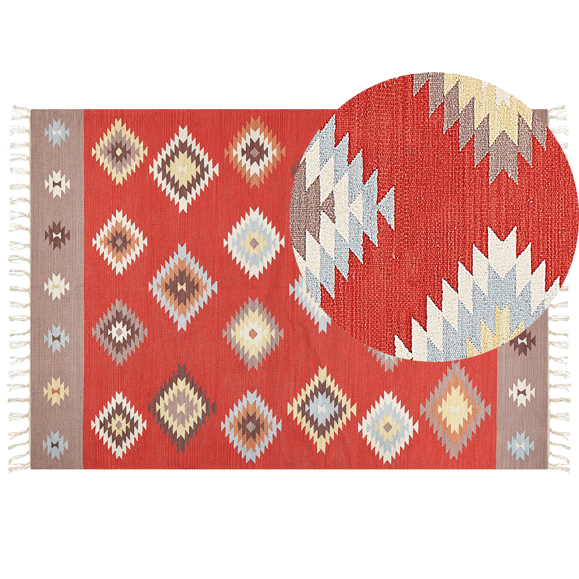 Dywan bawełniany kilim 160 x 230 cm wielokolorowy LORUT