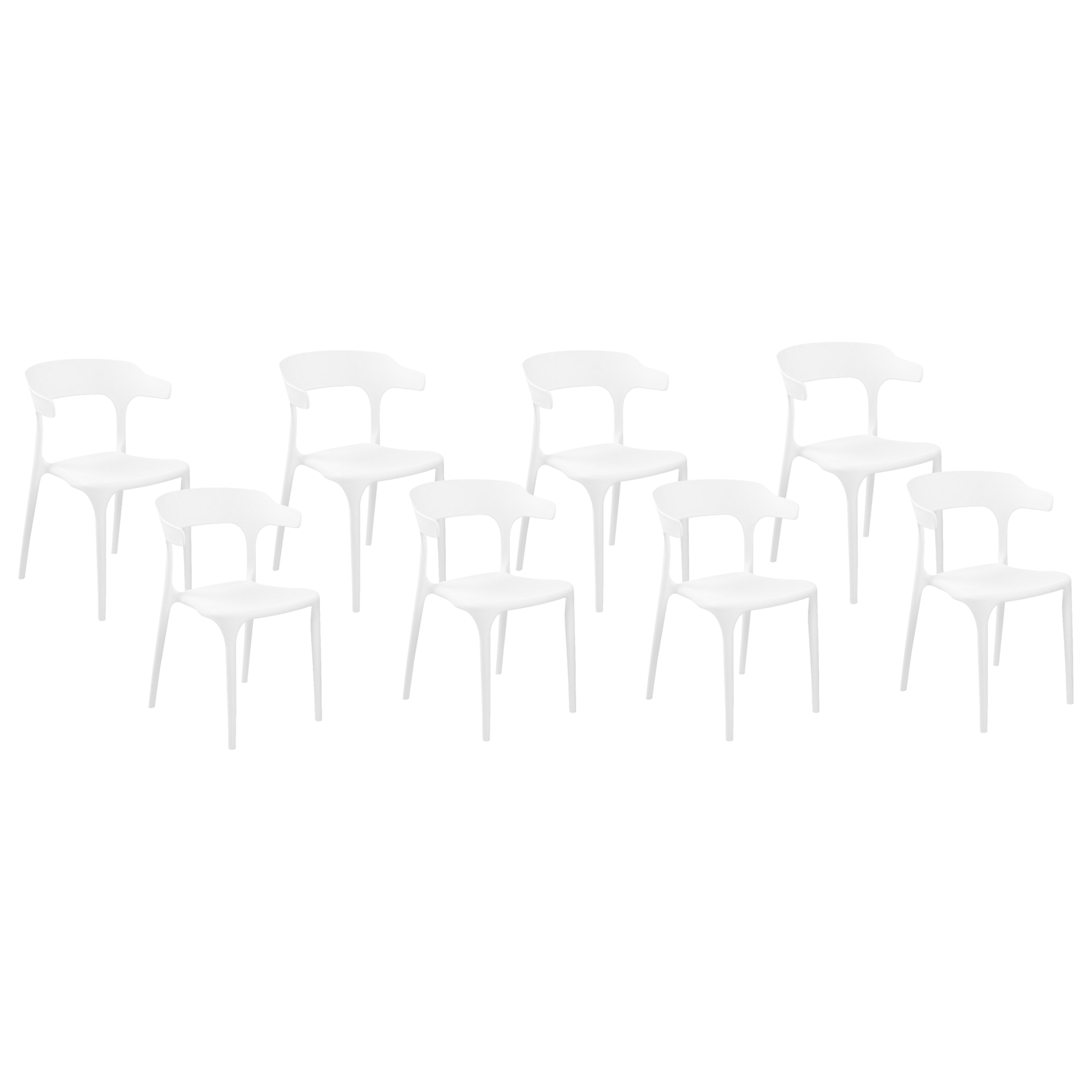 Zdjęcia - Krzesło Beliani Zestaw 8 krzeseł do jadalni białe GUBBIO 