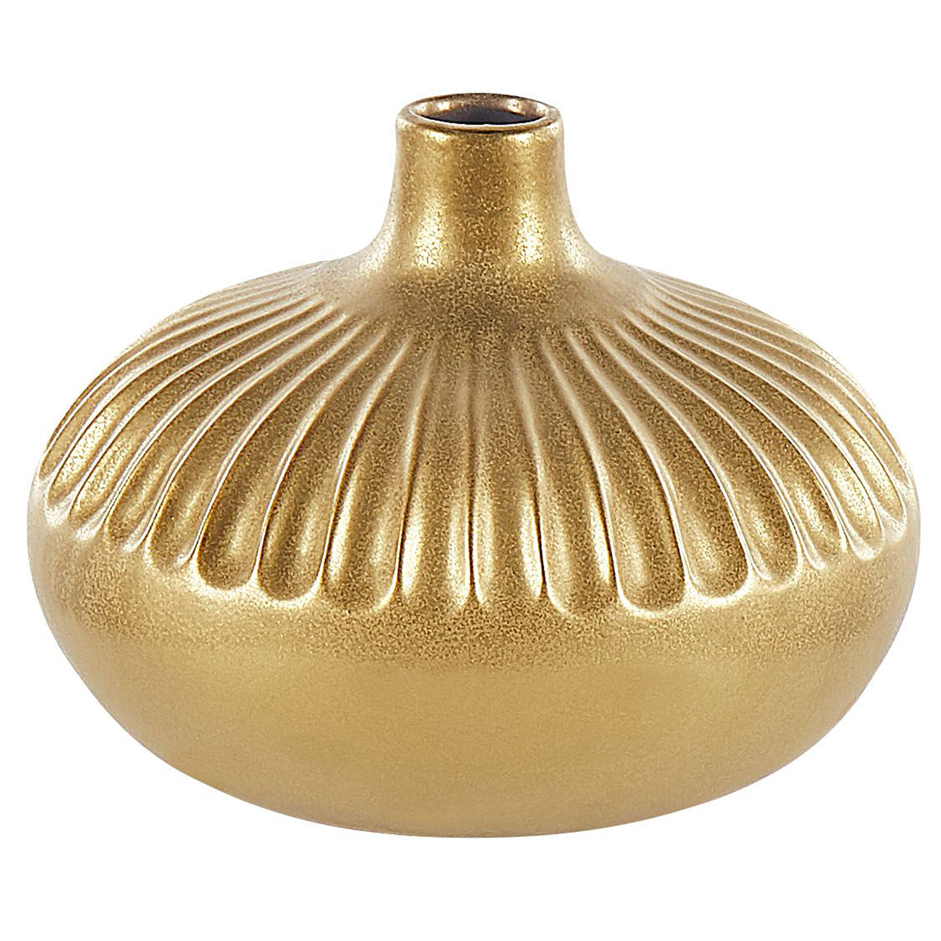 Lumarko Wazon Dekoracyjny Ceramiczny 20 Cm Złoty Cercei