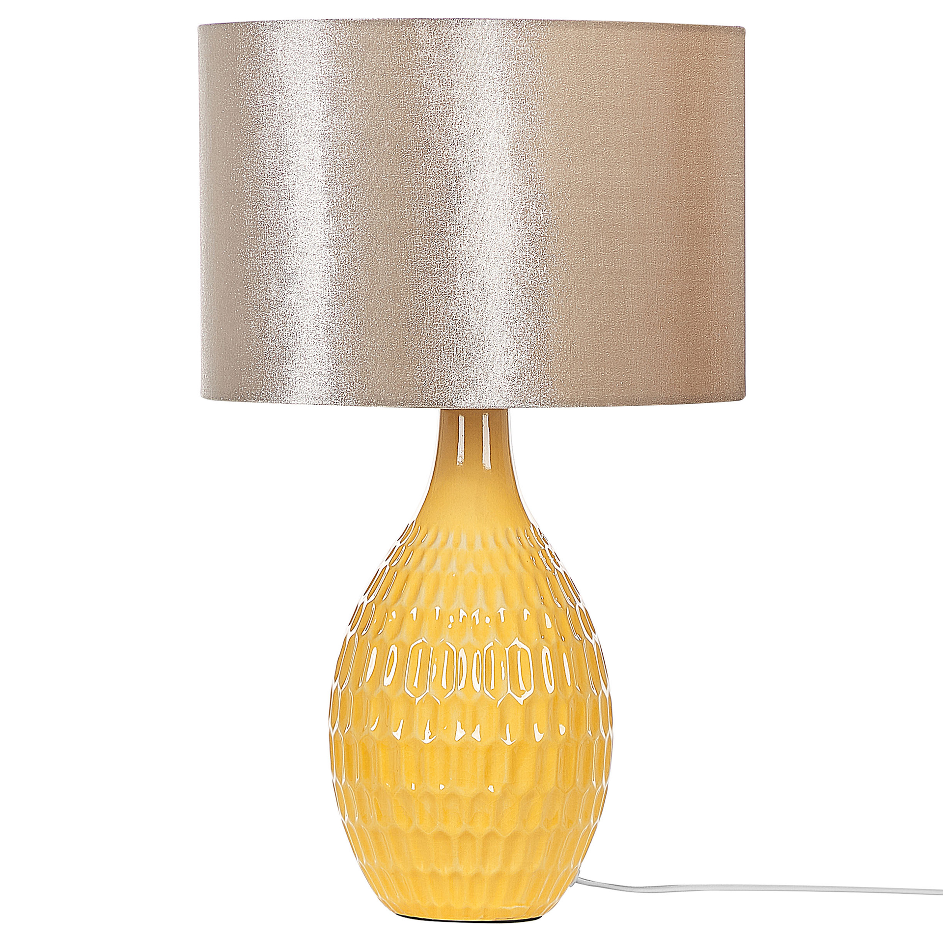Lampka Nocna Ceramiczna Żółta Haddas