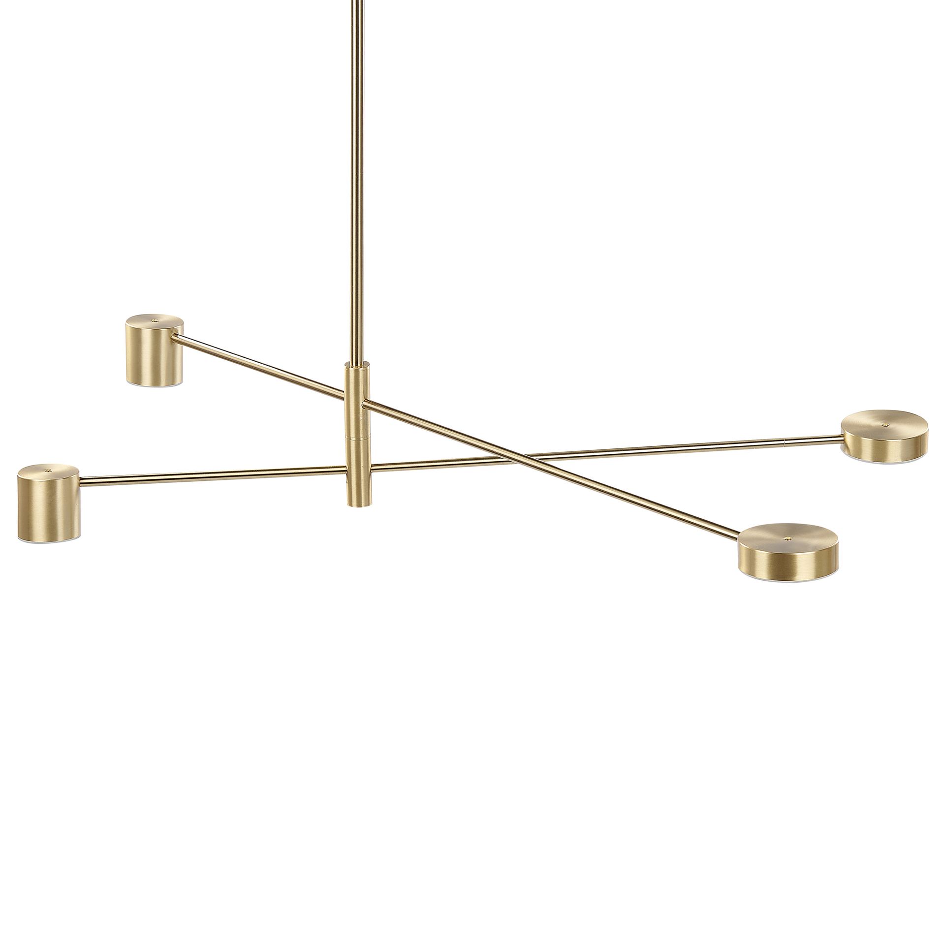 Lampa wisząca 4 - punktowa metalowa złota BANDON