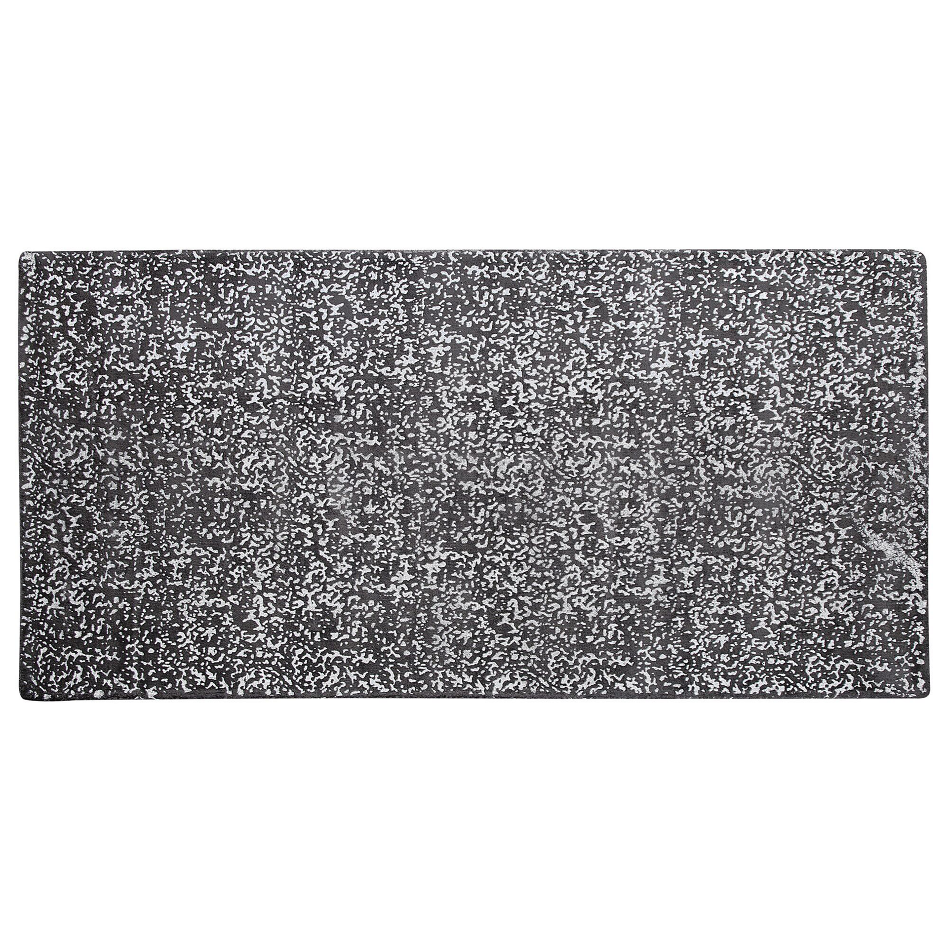 Beliani Dywan z wiskozy 80 x 150 cm szaro-srebrny ESEL