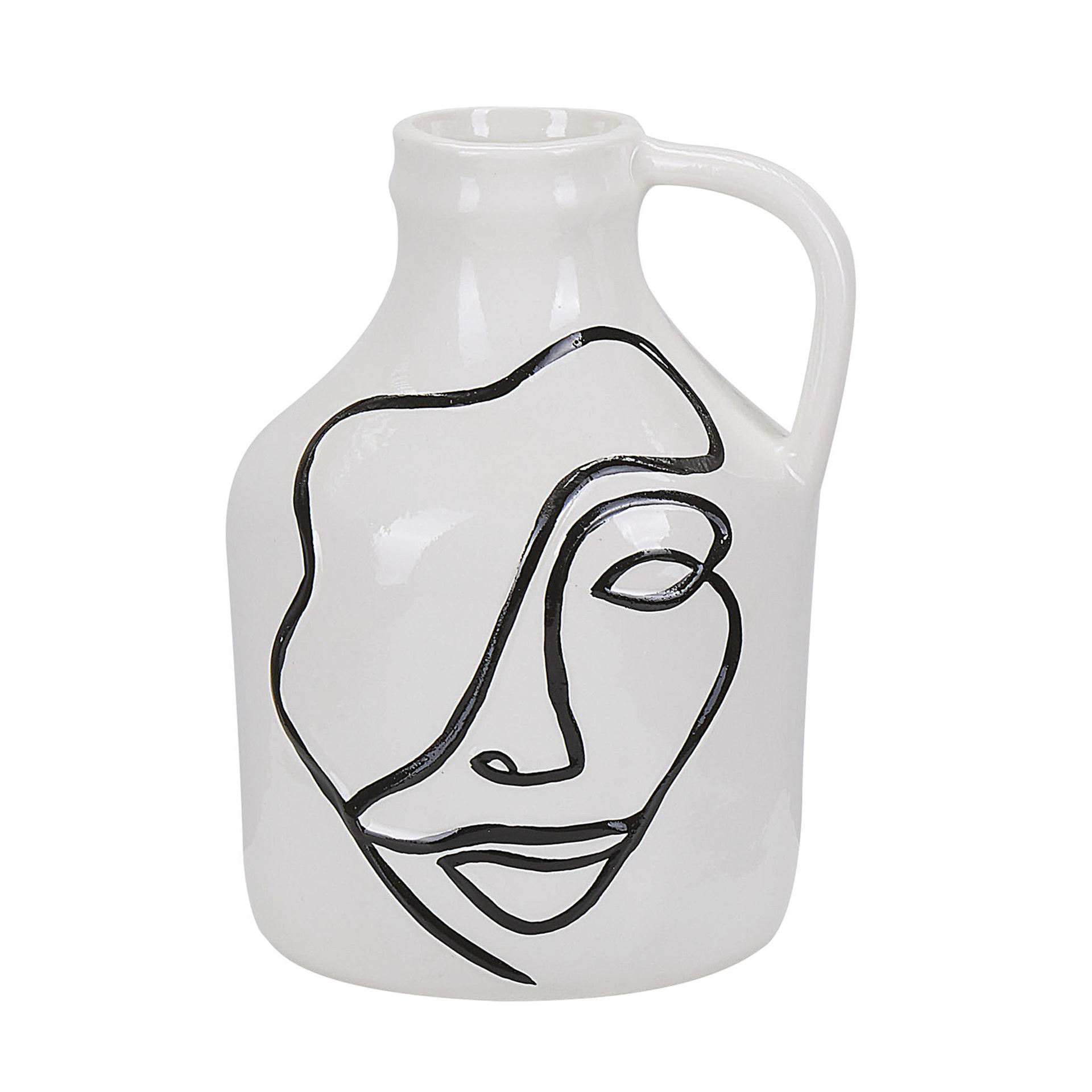 Wazon Na Kwiaty Ceramiczny Biały Agrinion