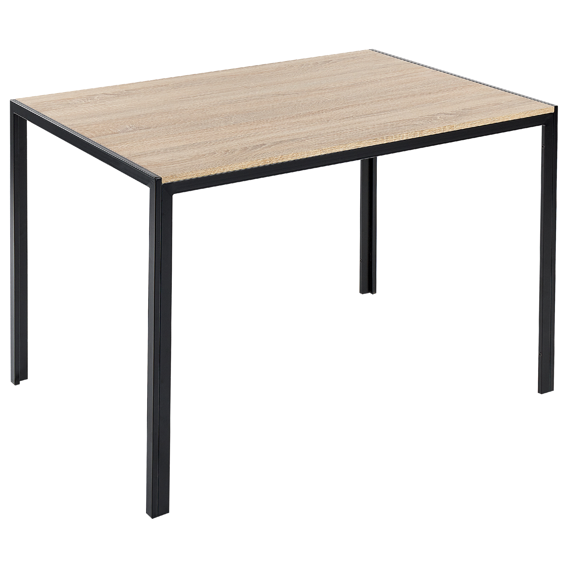 Stół do jadalni 120 x 80 cm jasne drewno z czarnym NEWFIELD