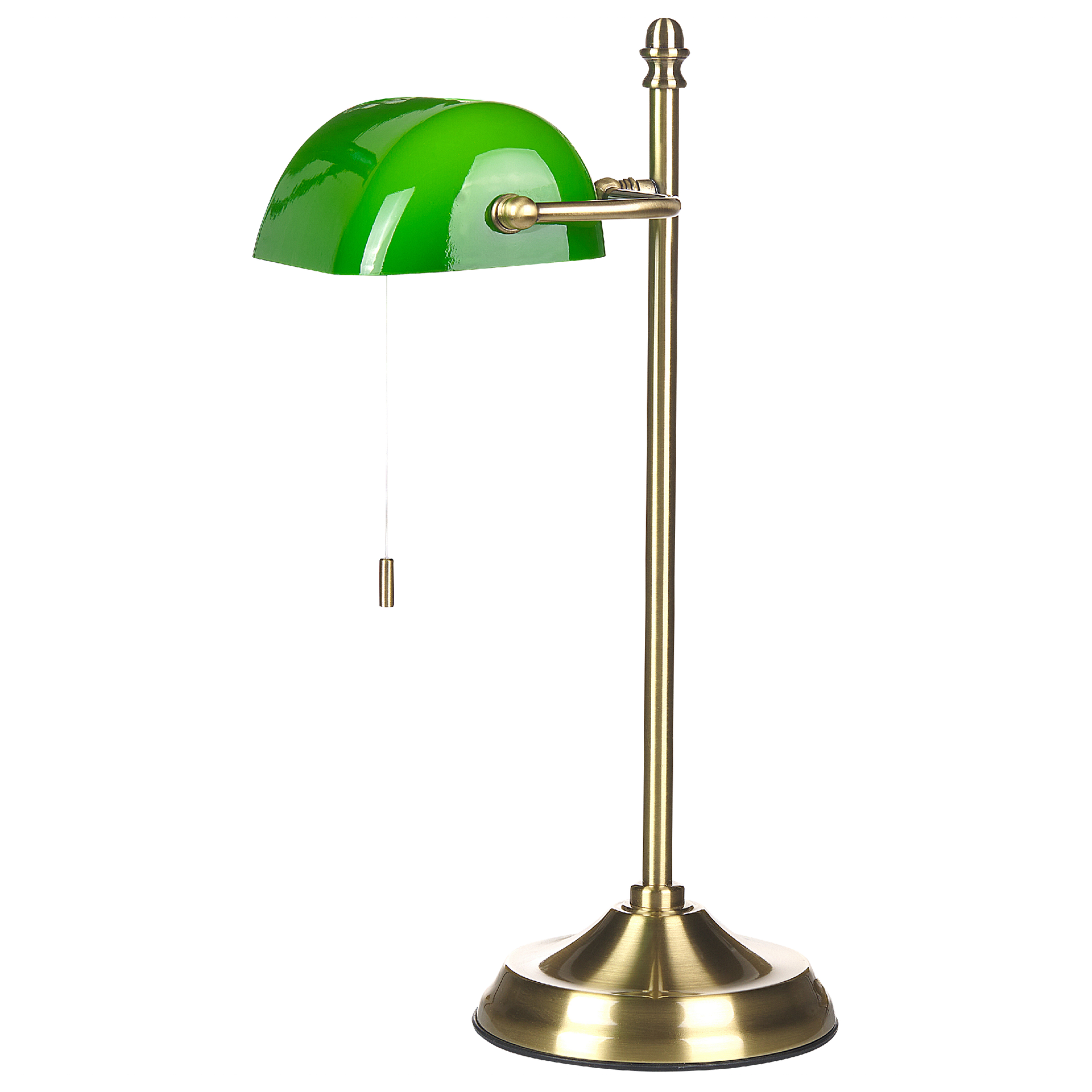Zdjęcia - Żyrandol / lampa Beliani Lampa bankierska metalowa zielona ze złotym MARAVAL 